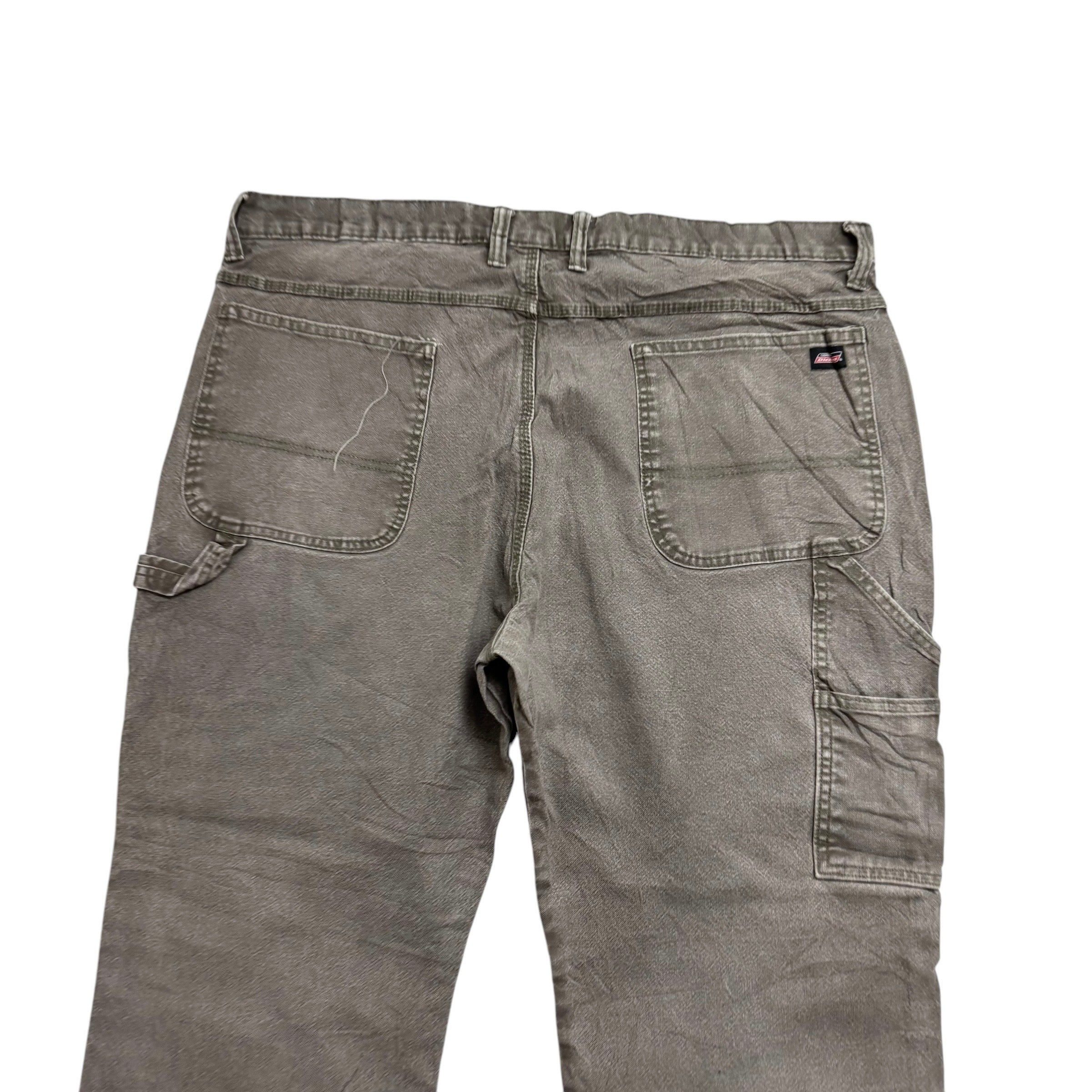 Dickies Carpenter Pants W40 L30 Mens Green Relaxed Straight Trousers Jeans