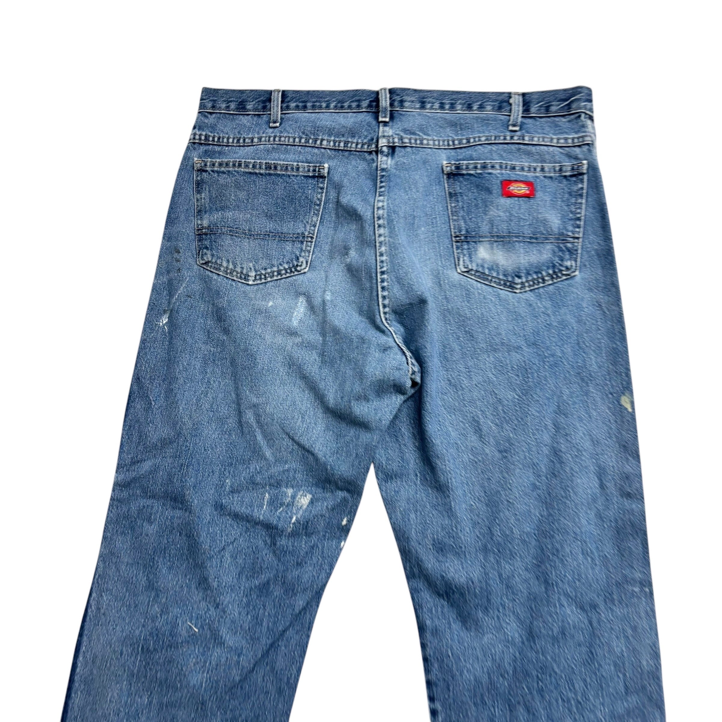 Dickies Jeans W38 L30 Mens Light Blue Regular Straight Fit Denim (F)