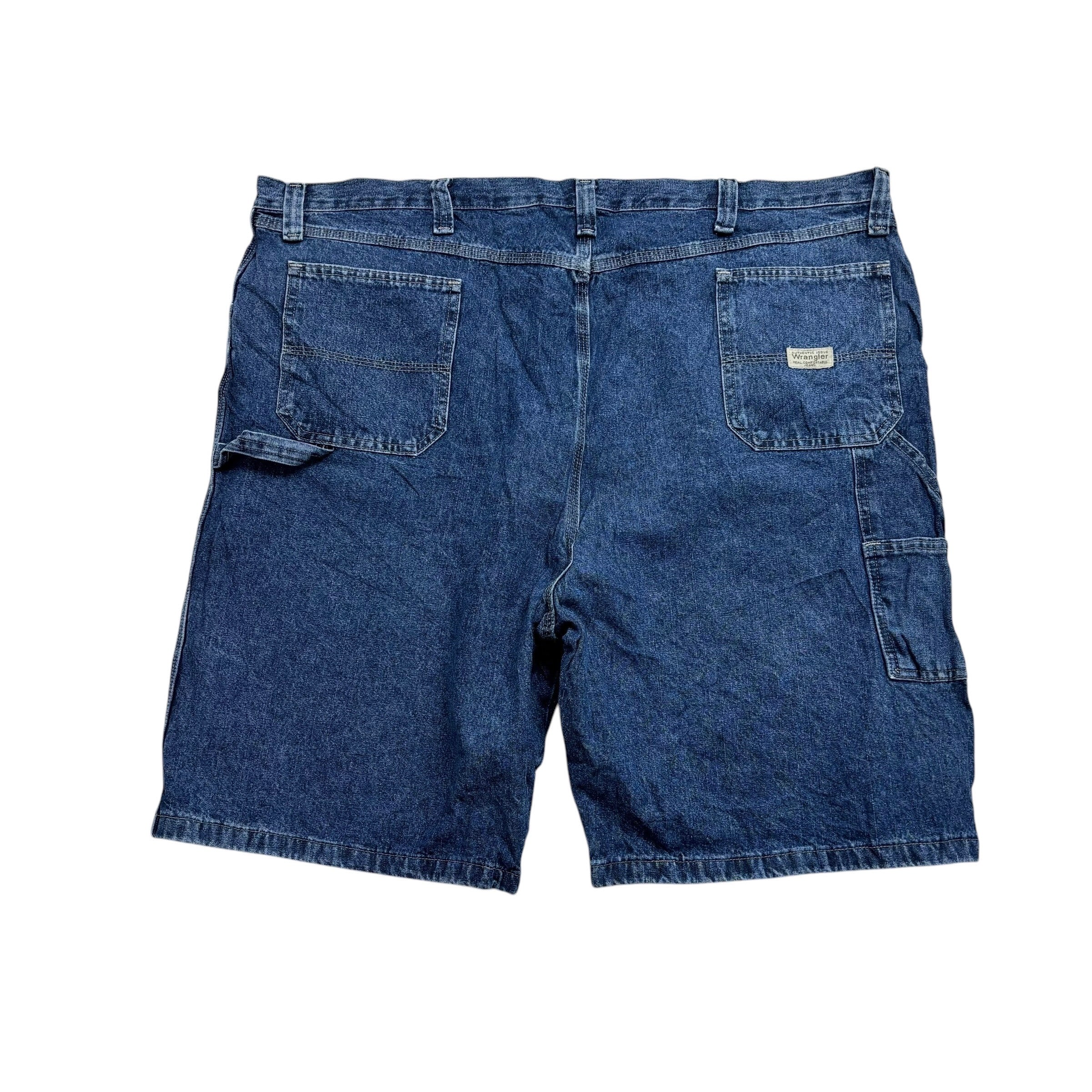 Wrangler Jorts W48 Mens Mid Blue Denim Shorts Baggy Relaxed Carpenter (E)