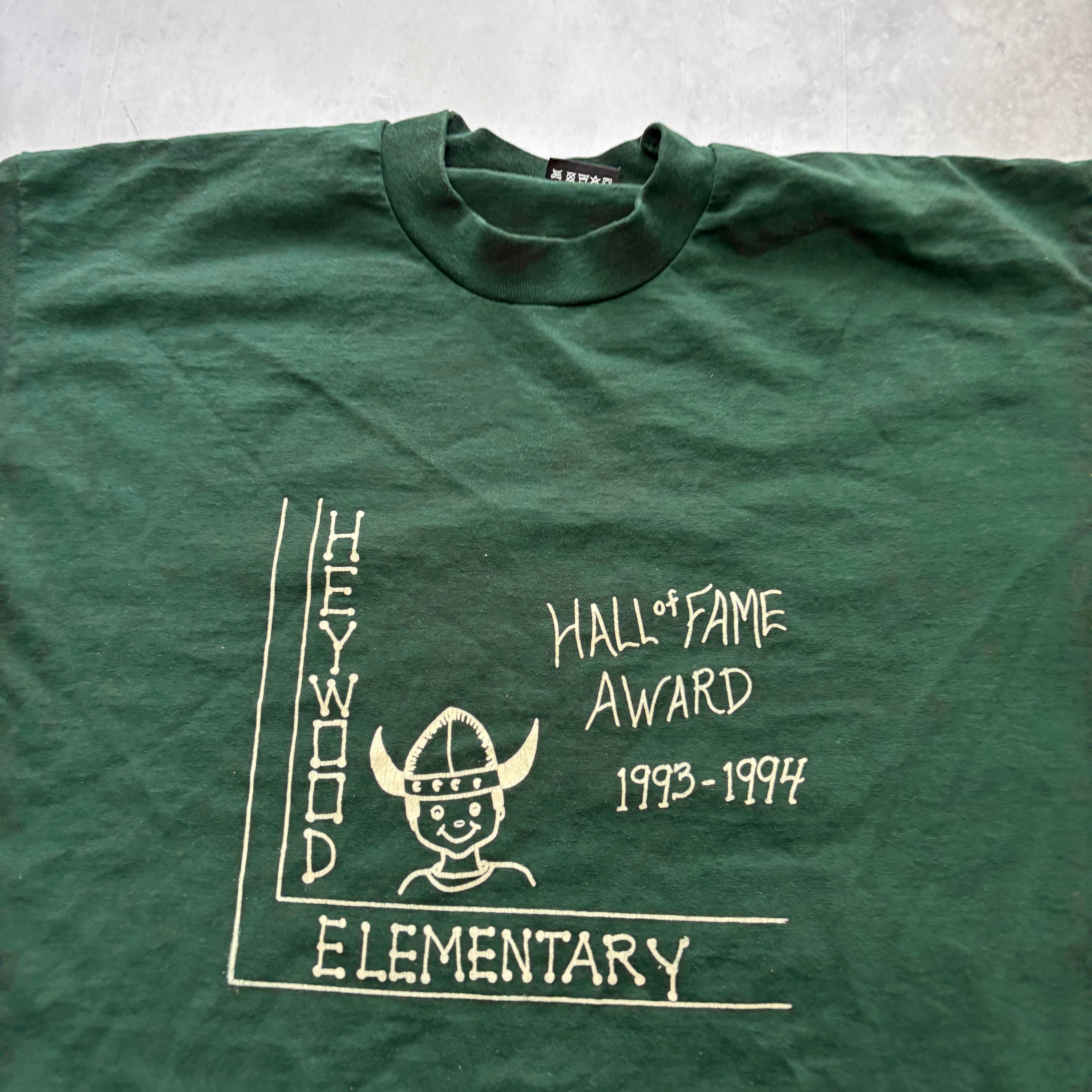 Vintage T Shirt Mens Large Green Single Stitch Graphic Print 90s USA (E)