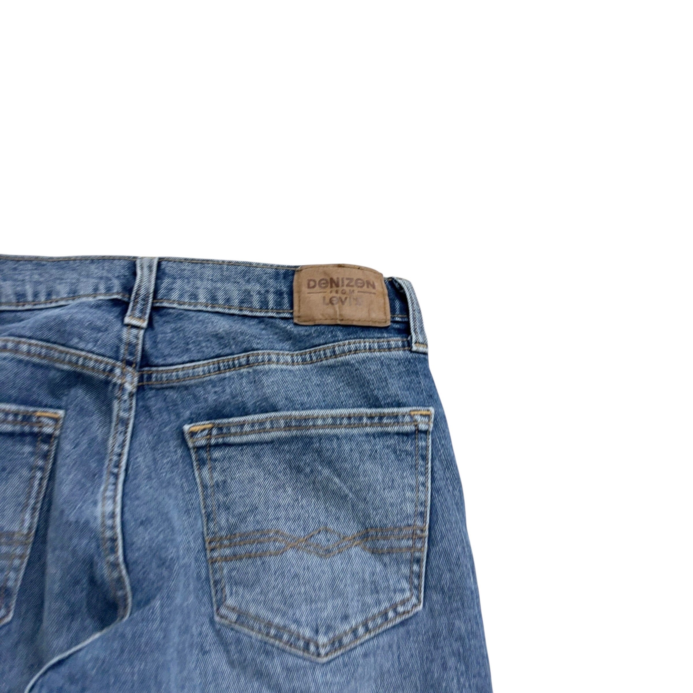 Levis Denizen Jeans W29 L32 Mens Mid Blue Slim Fit Stretch Denim (E)