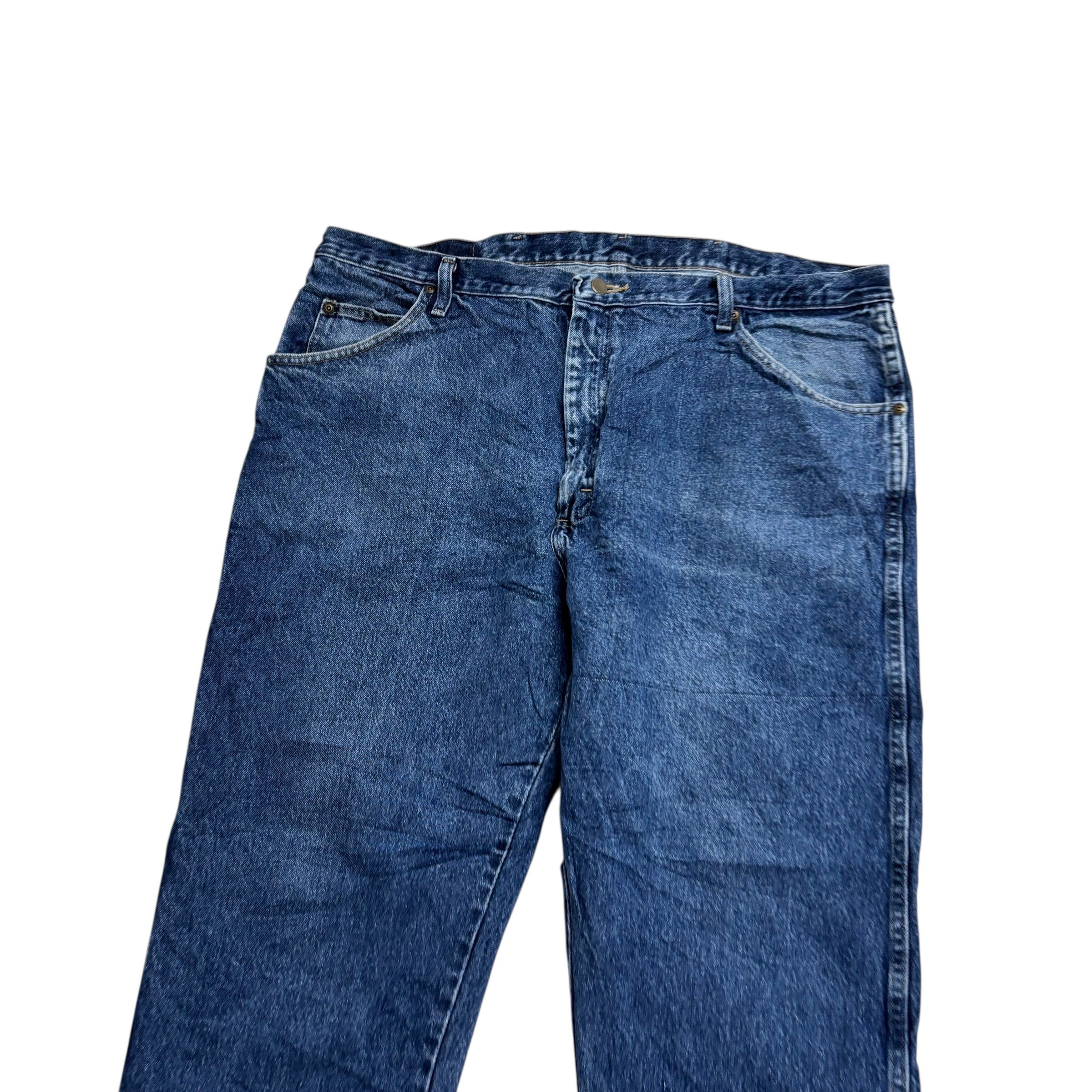 Wrangler Jeans W42 L29 Mens Mid Blue Regular Straight Fit Denim