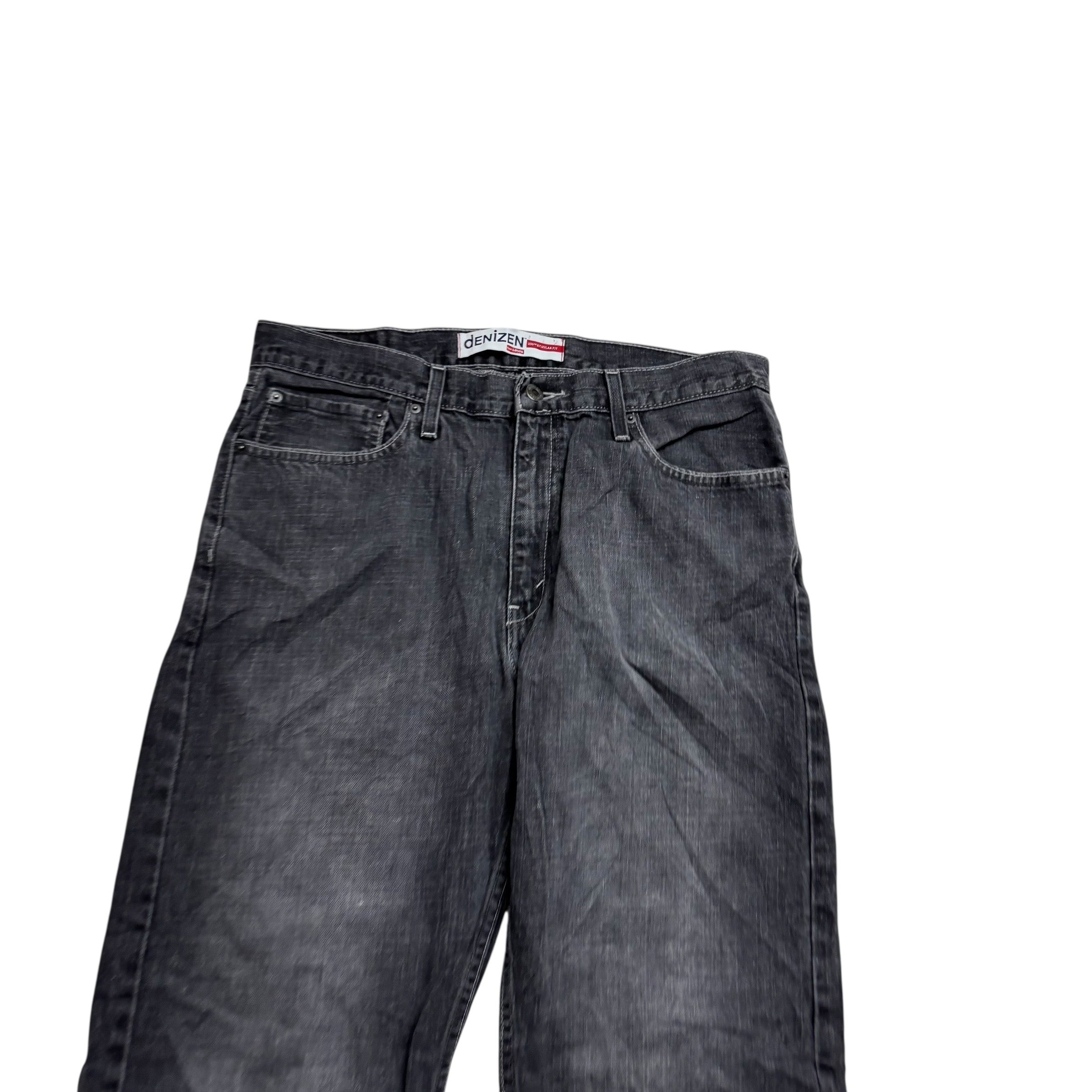 Levis Denizen Jeans W36 L32 Mens Black Regular Straight Fit Vintage