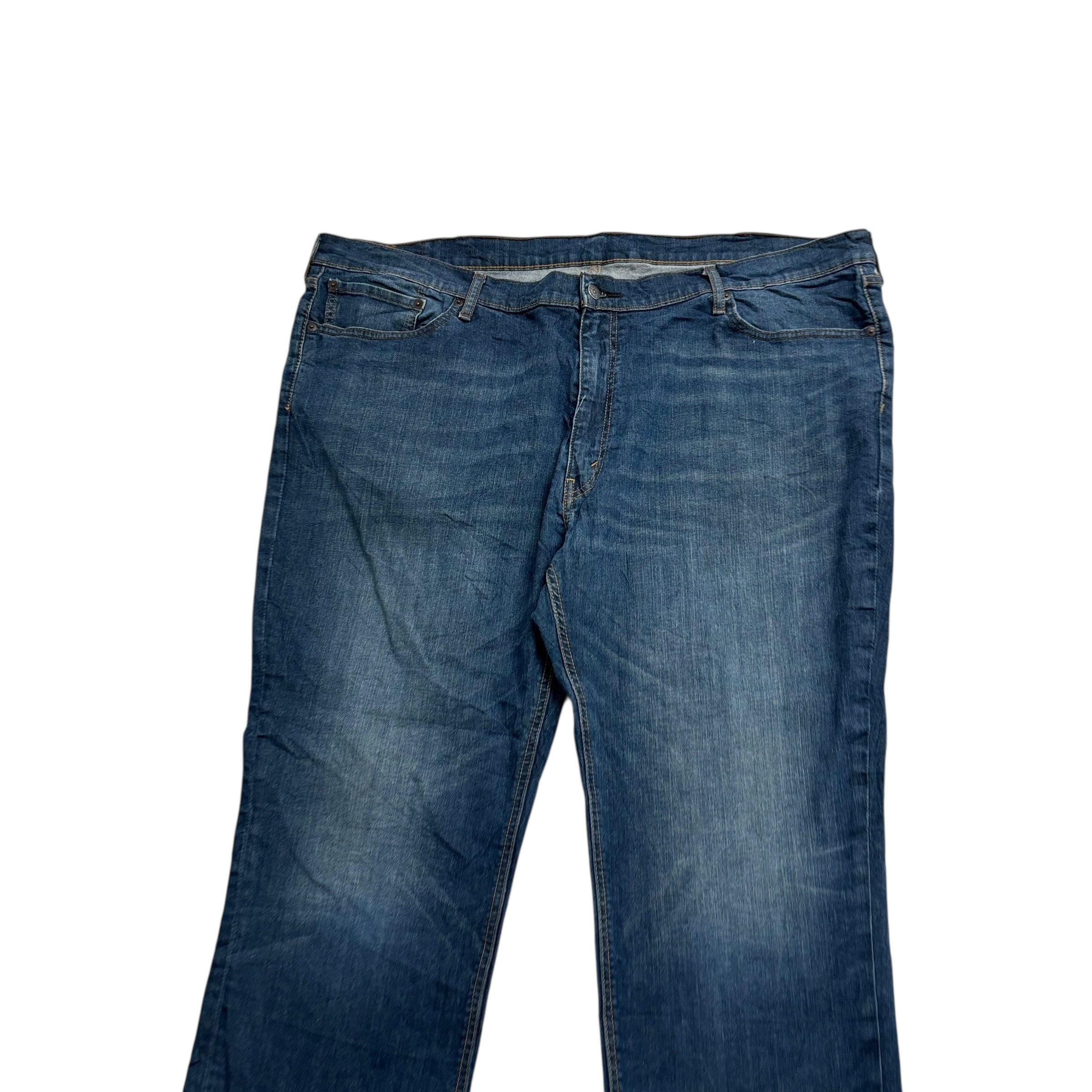 Levis 541 Jeans W48 L28 Mens Dark Blue Athletic Tapered Fit Stretch Denim (E)