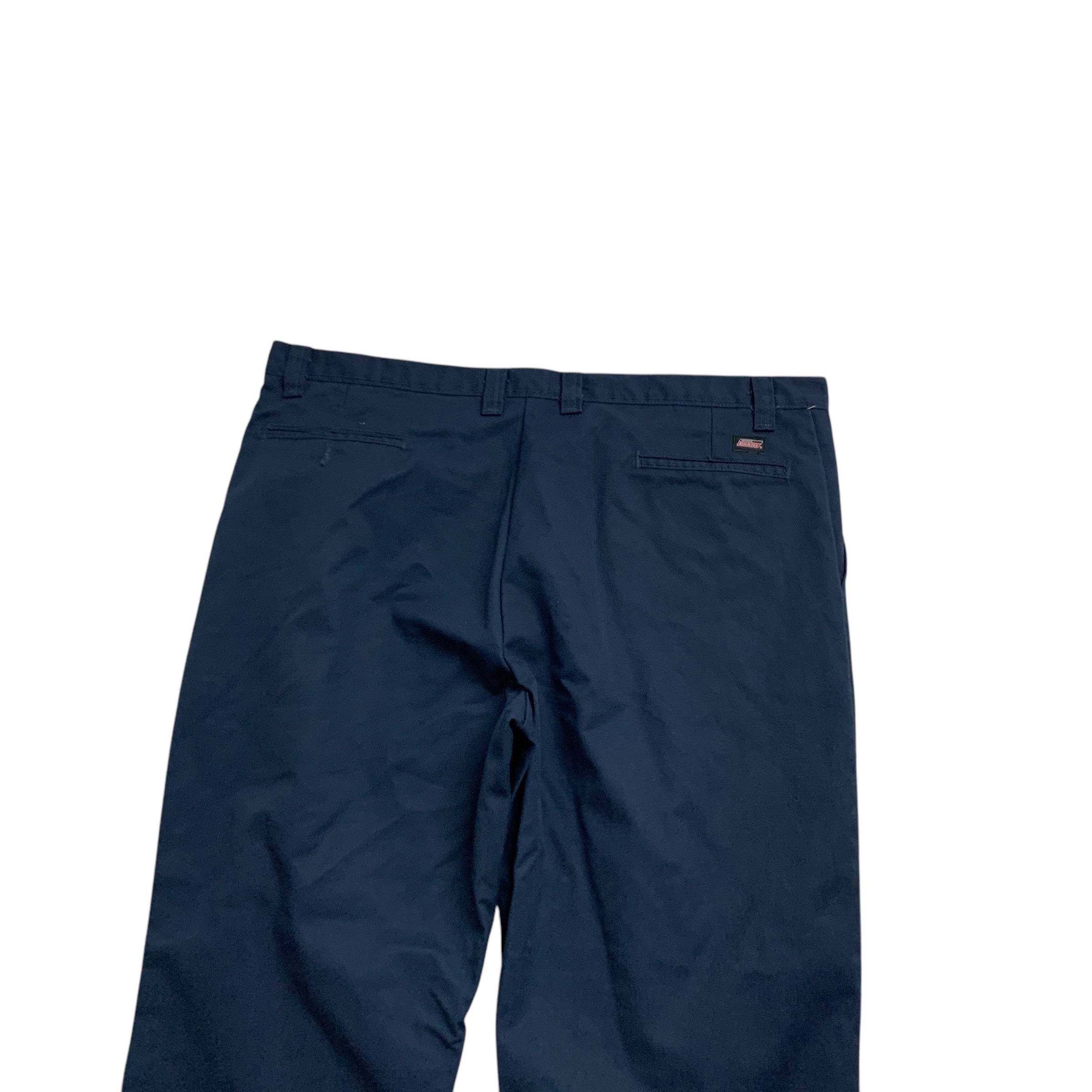 Dickies Trousers W42 L30 Mens Navy Blue Pants Relaxed Straight Fit Workwear (E)