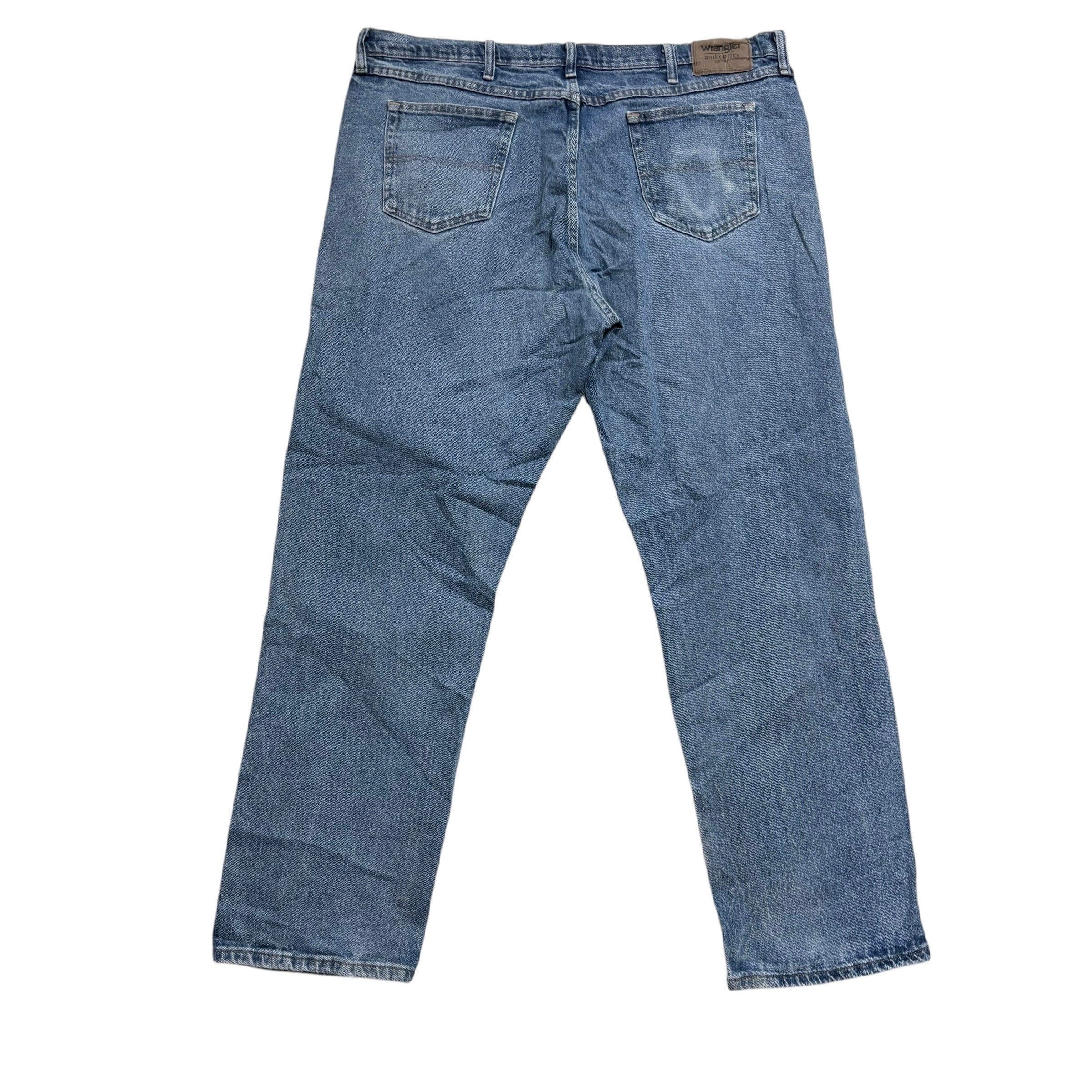 Wrangler Jeans W42 L32 Mens Light Blue Relaxed Straight Fit Stretch Denim