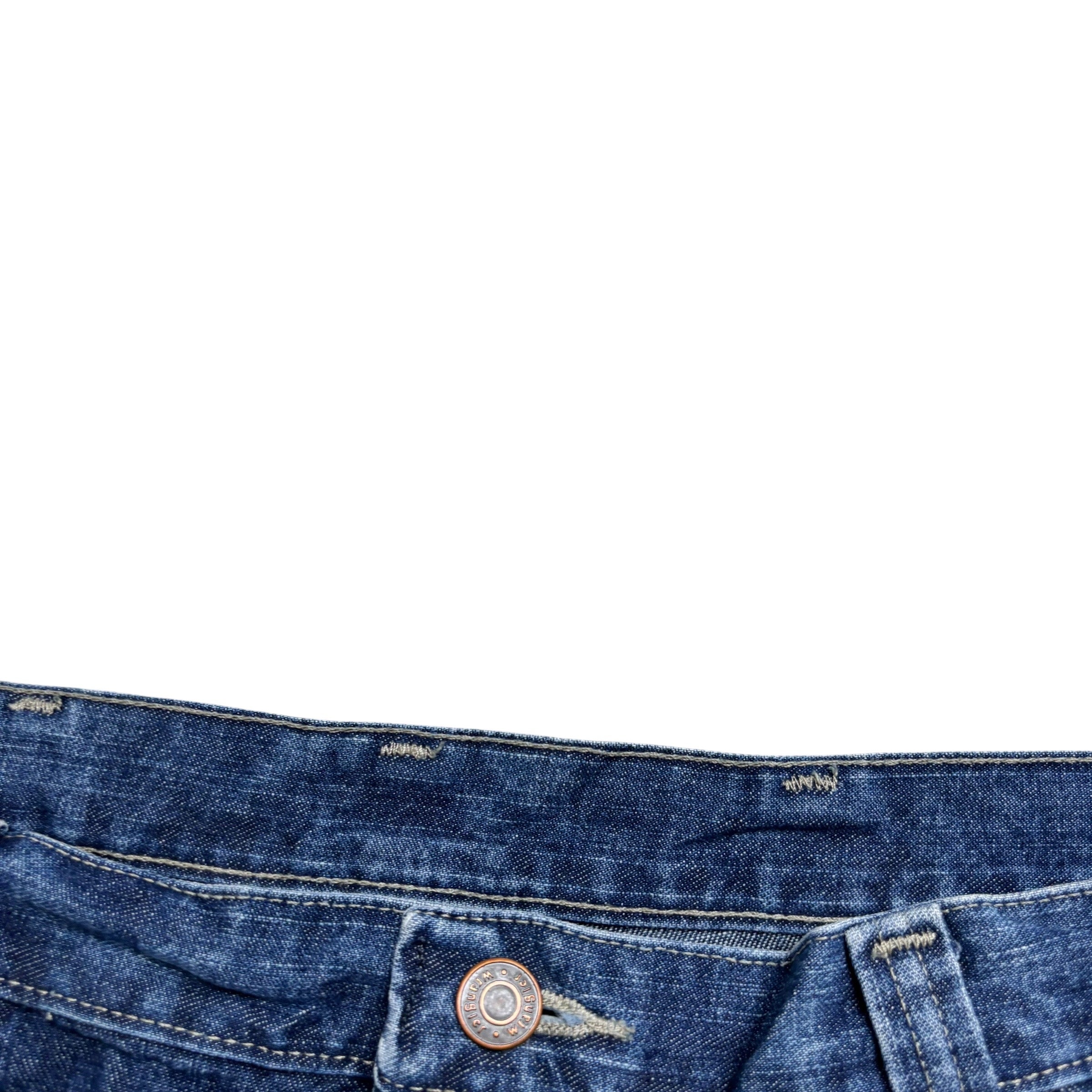 Wrangler Baggy Jorts W36 Mens Dark Blue Denim Shorts Relaxed Fit Carpenter (E)