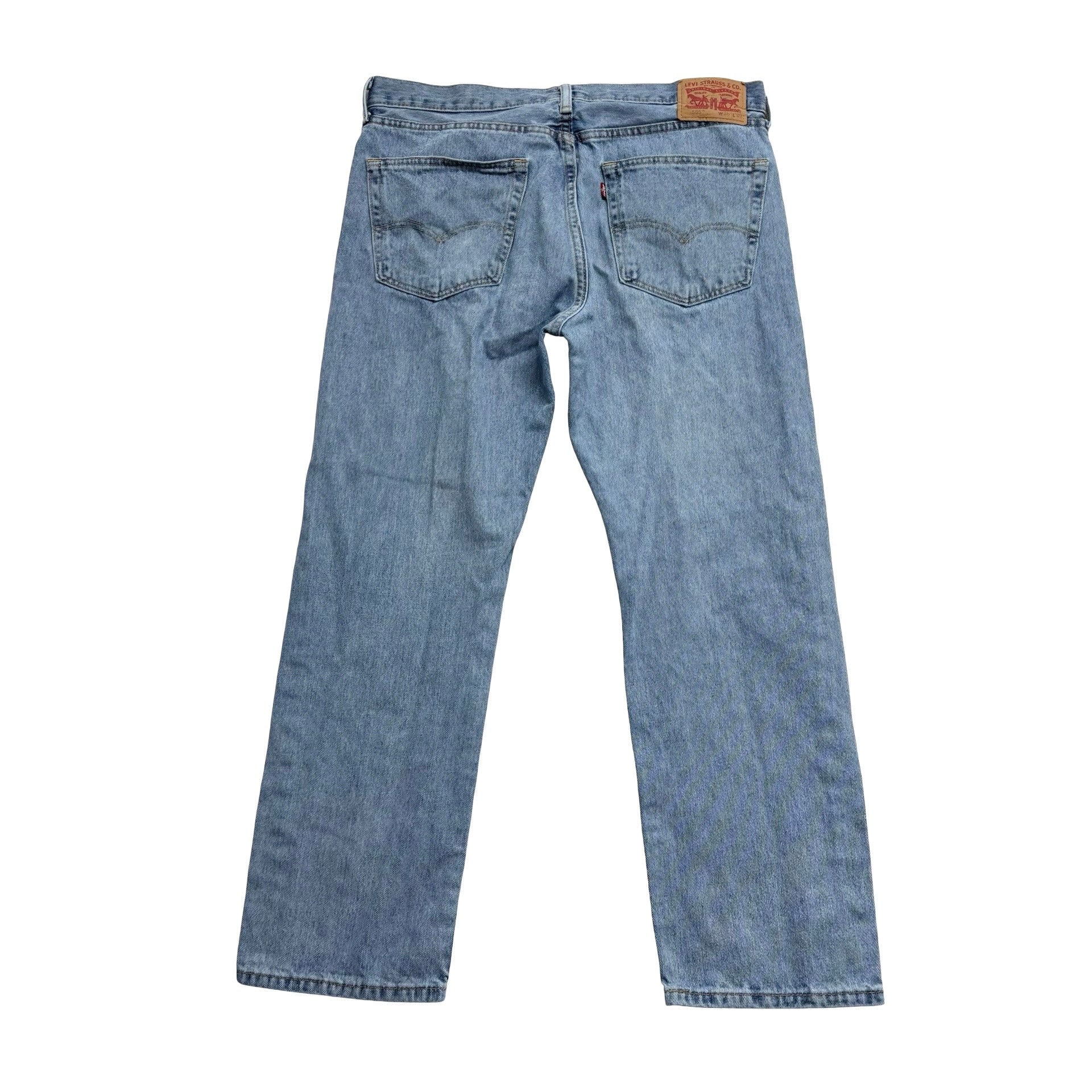 Levis 505 Jeans W36 L29 Mens Light Blue Regular Straight Fit Denim