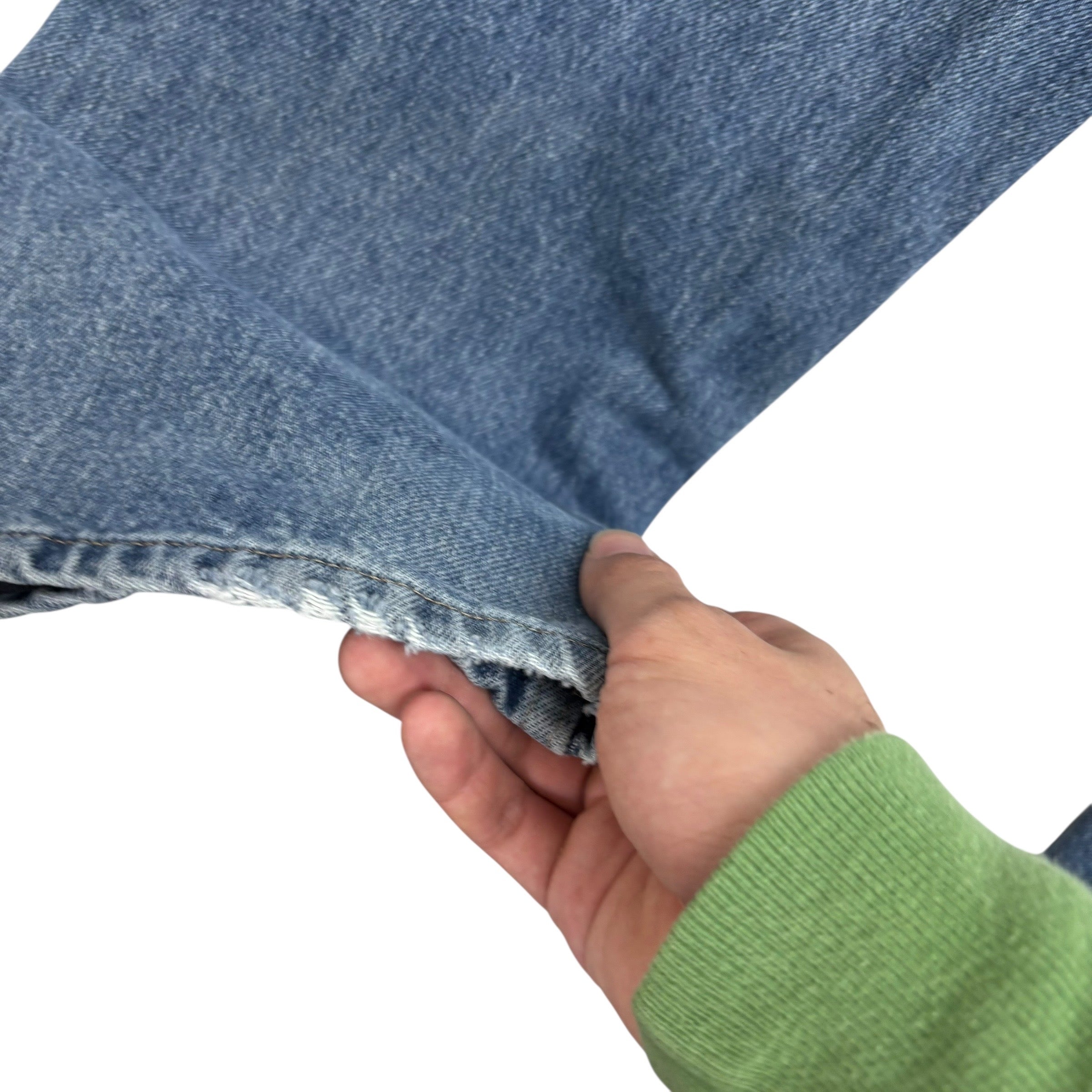 Wrangler Jeans W40 L32 Mens Mid Blue Relaxed Straight Fit Denim