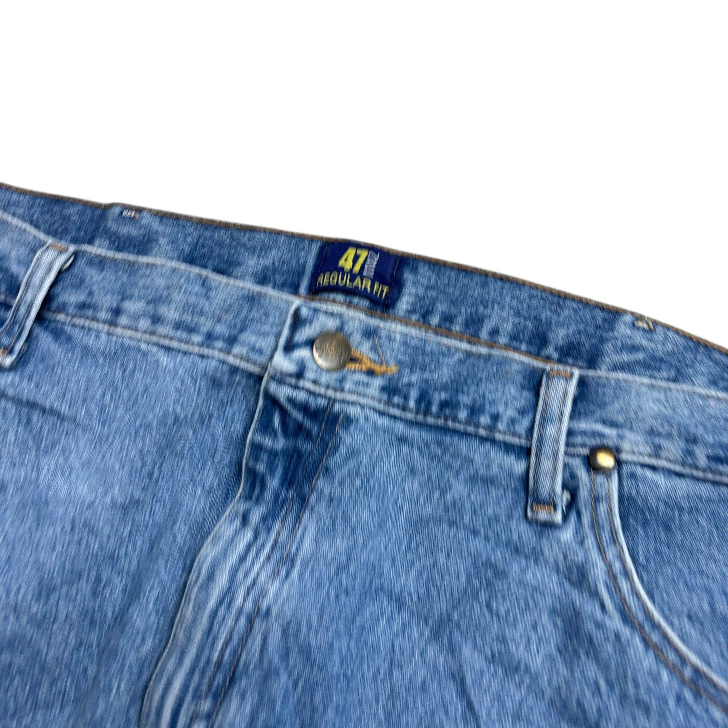 Wrangler Jeans Cowboy Cut W40 L32 Mens Light Blue 47MWZ Regular Fit Denim (E)