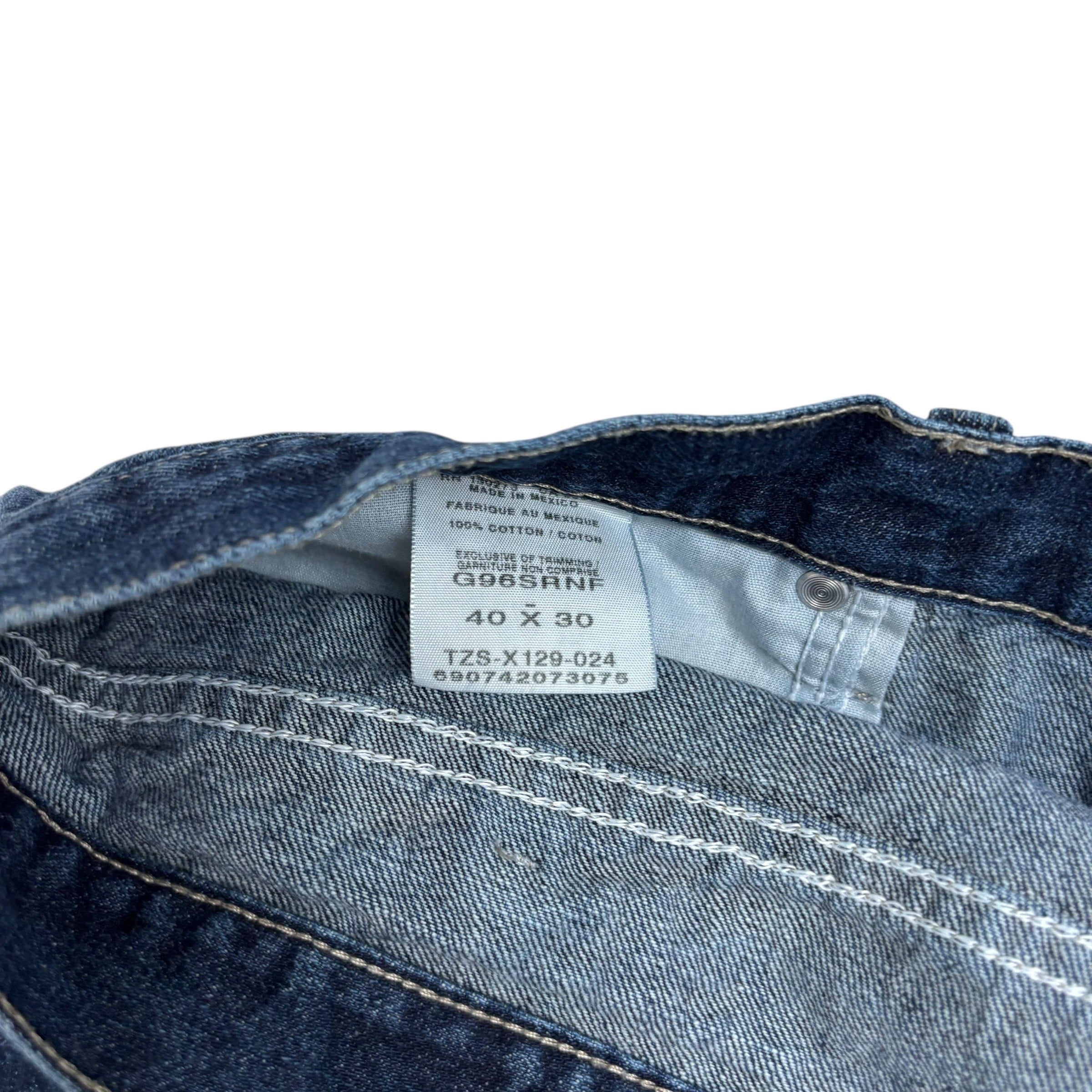 Wrangler Jeans W40 L30 Mens Dark Blue Relaxed Straight Fit Denim