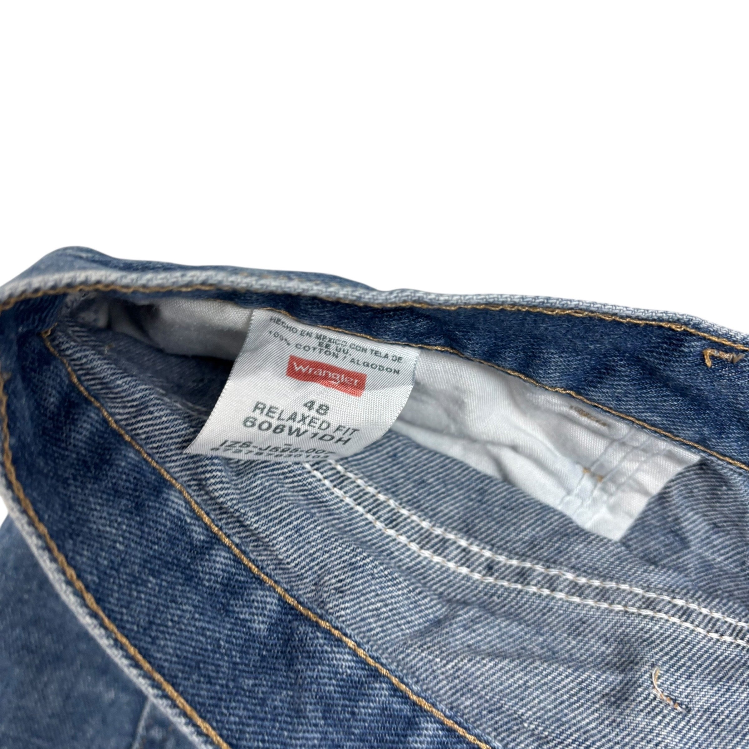 Wrangler Baggy Jorts W48 Mens Denim Shorts Mid Blue Relaxed Fit