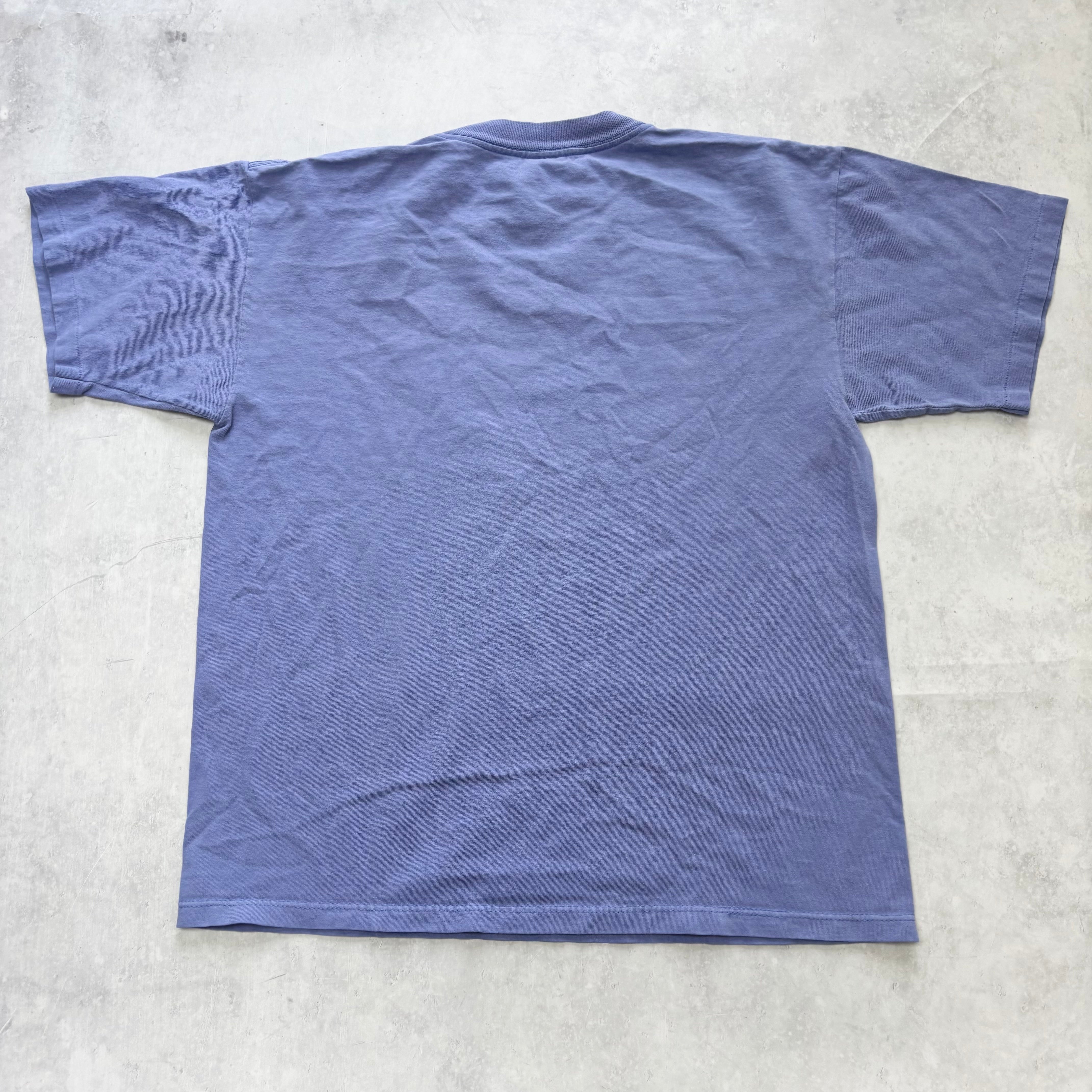 Vintage T Shirt Mens Medium Lilac Single Stitch Graphic Print 90s Tourist (E)