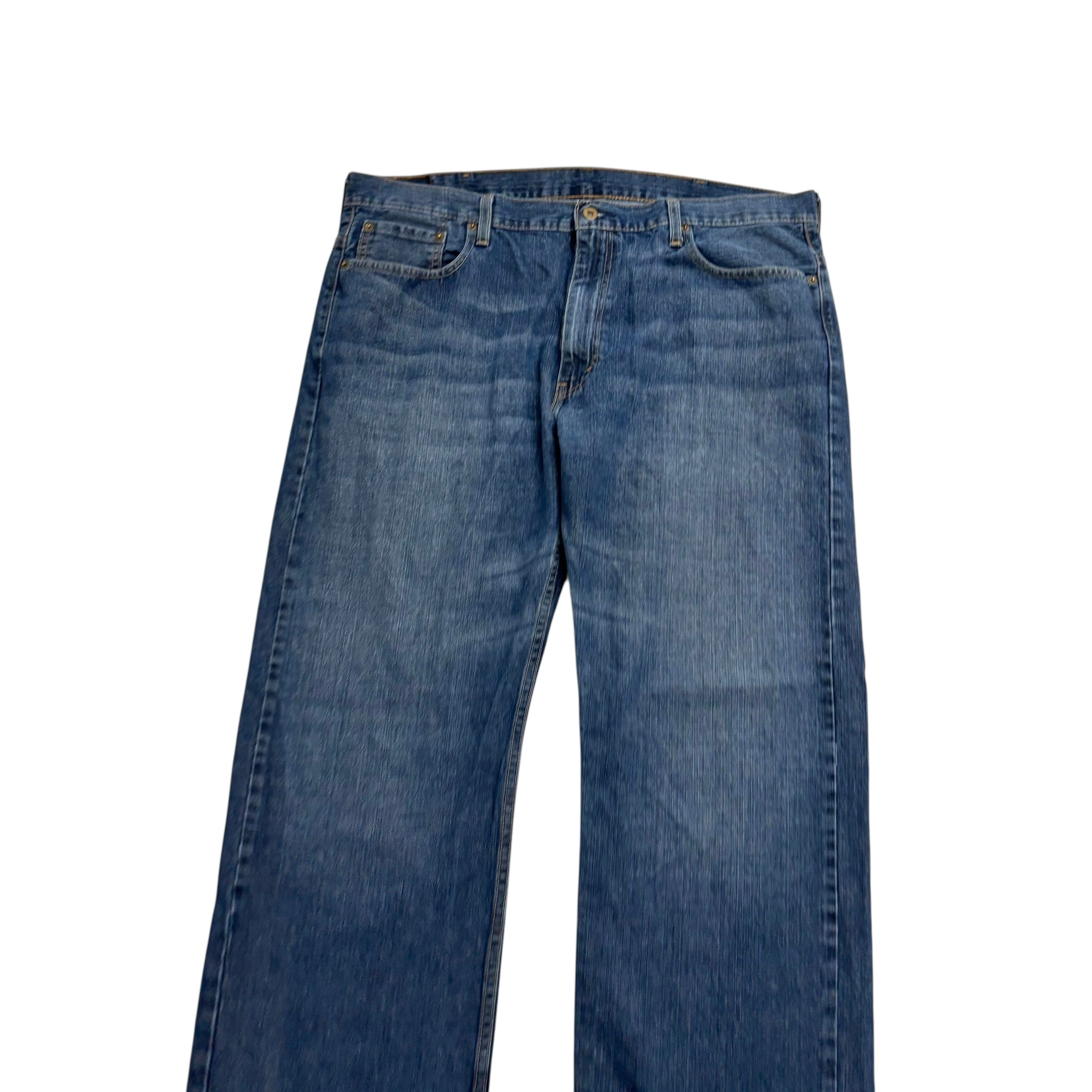 Levis 569 Jeans W40 L32 Mens Mid Blue Baggy Relaxed Straight Fit Denim (E)
