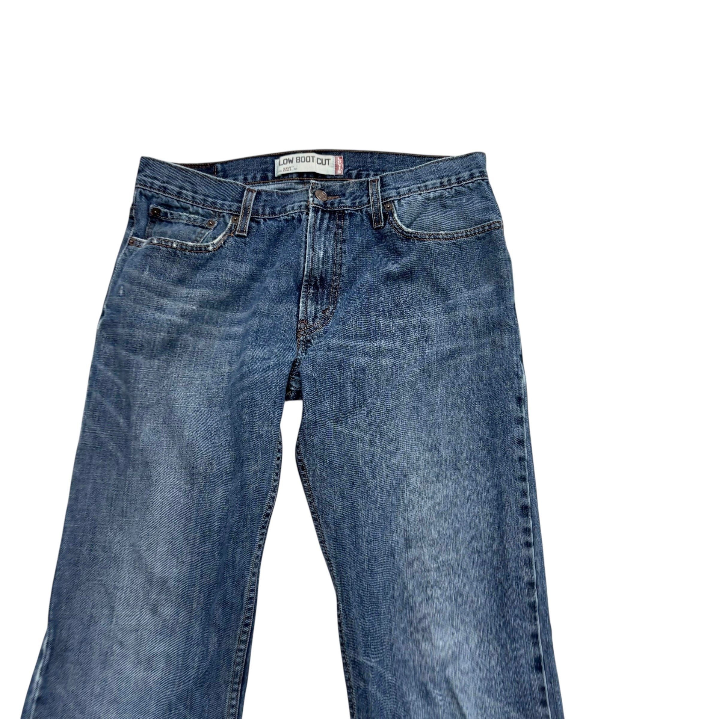 Levis 527 Jeans W34 L34 Mens Mid Blue Regular Bootcut Fit Vintage Denim