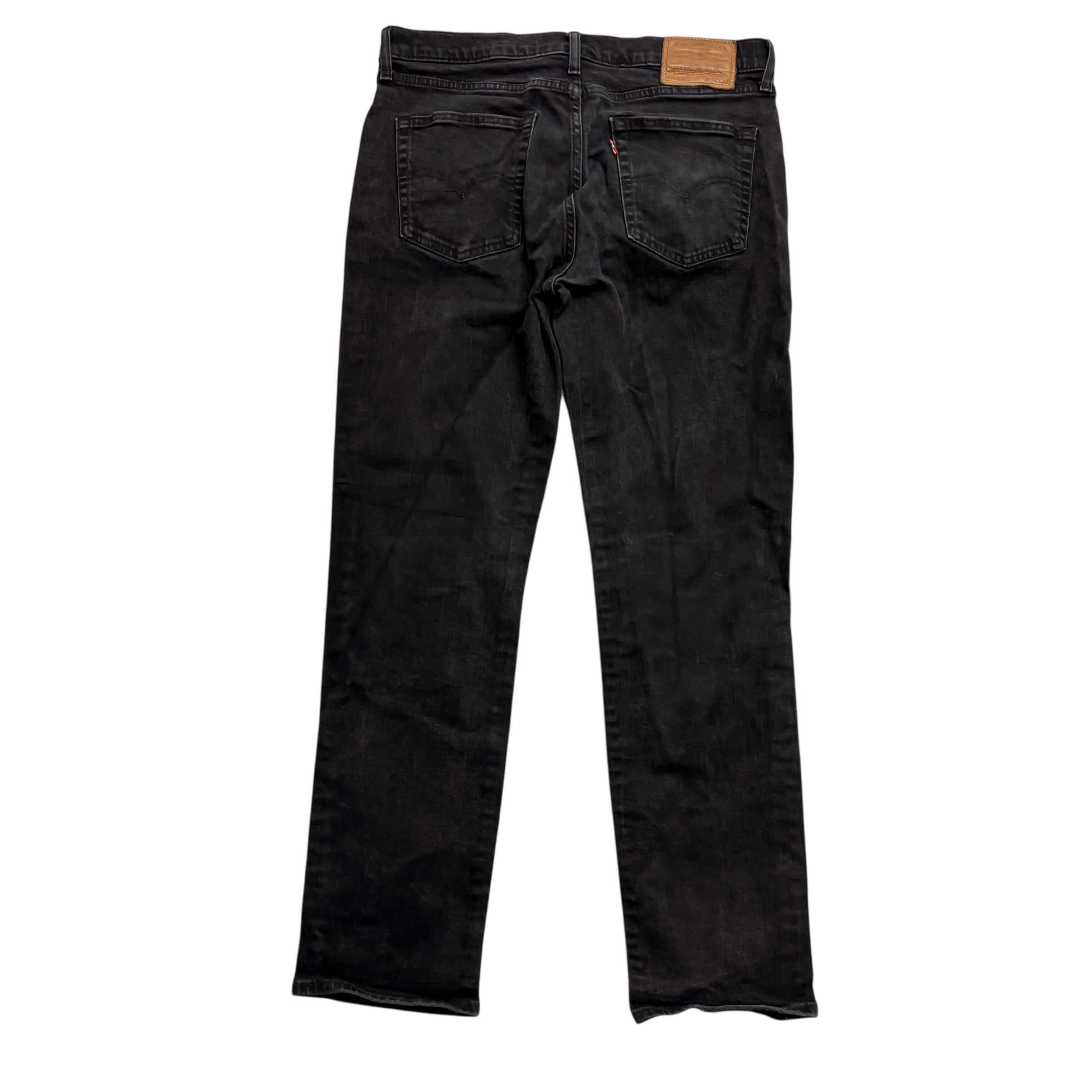 Levis 514 Jeans W34 L31 Mens Black Regular Straight Stretch Premium Denim (E)