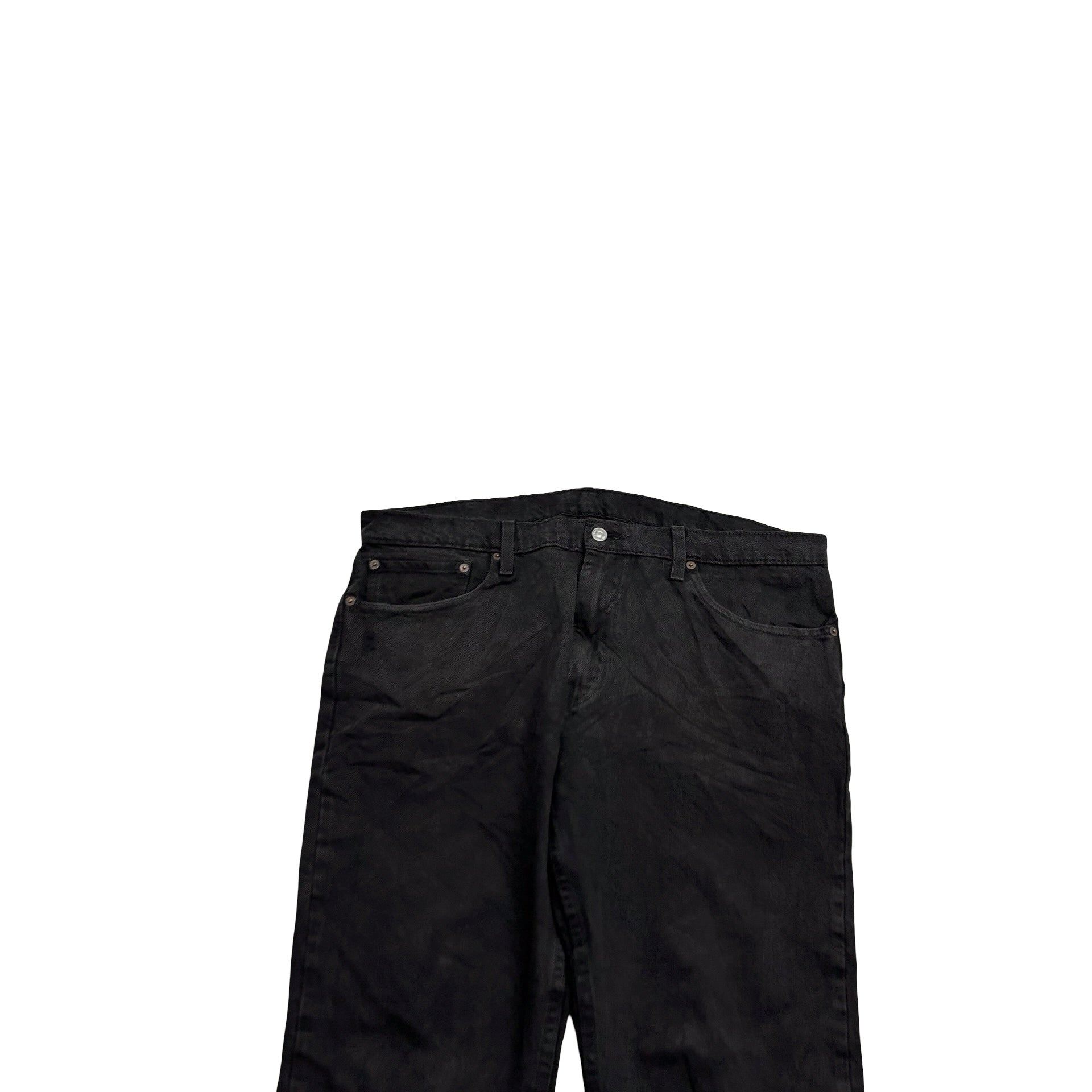 Levis 512 Jeans W38 L32 Mens Black Slim Tapered Fit Stretch Distressed Denim