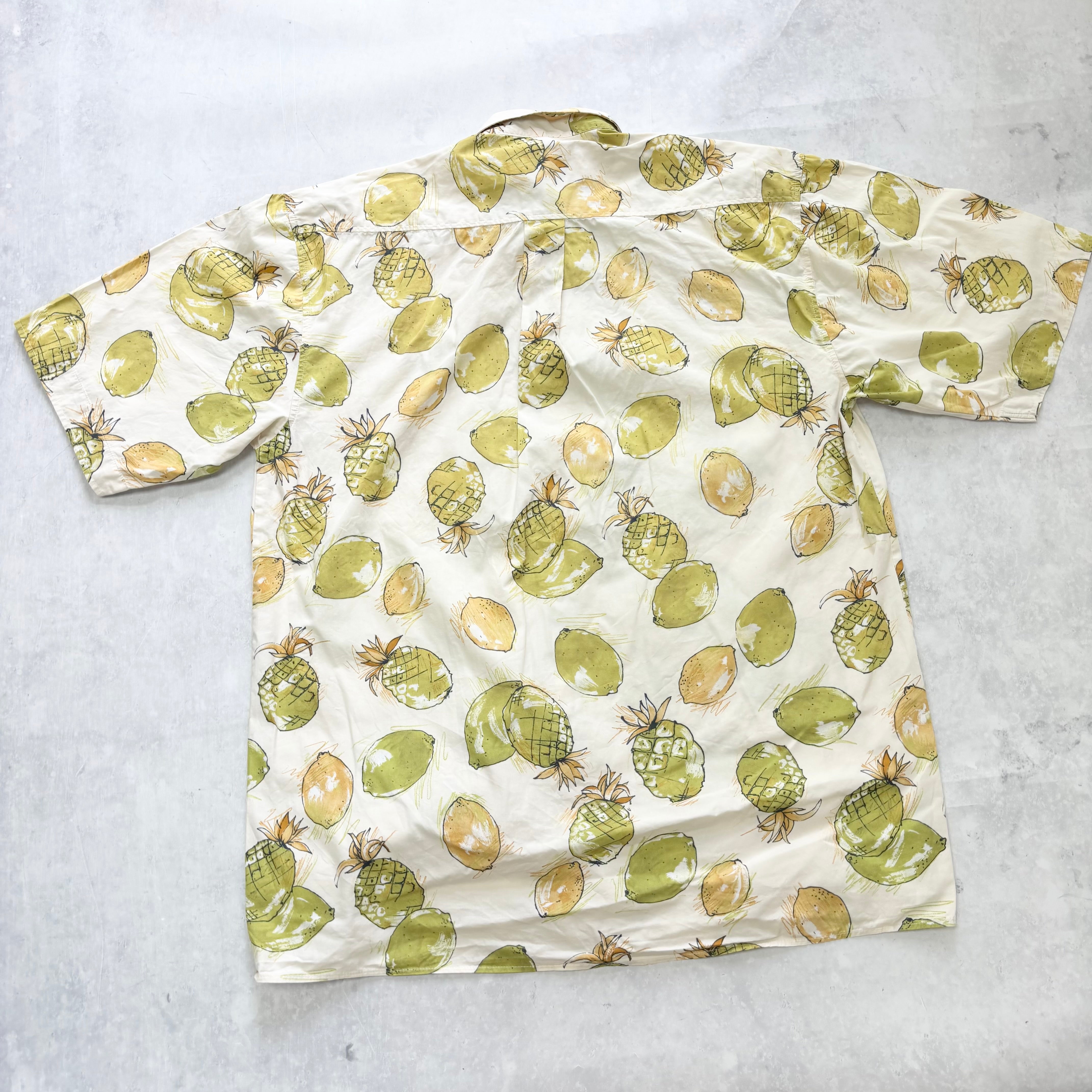 Vintage Hawaiian Shirt Mens Large Multi Floral Aloha Short Sleeve Cotton (E)