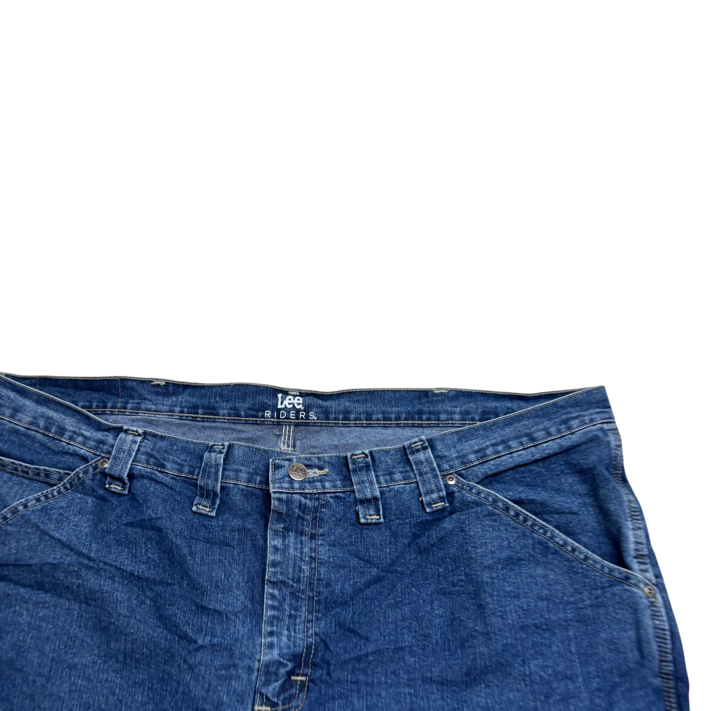 Lee Carpenter Jeans W44 L28 Mens Mid Blue Relaxed Fit Baggy Denim (E)