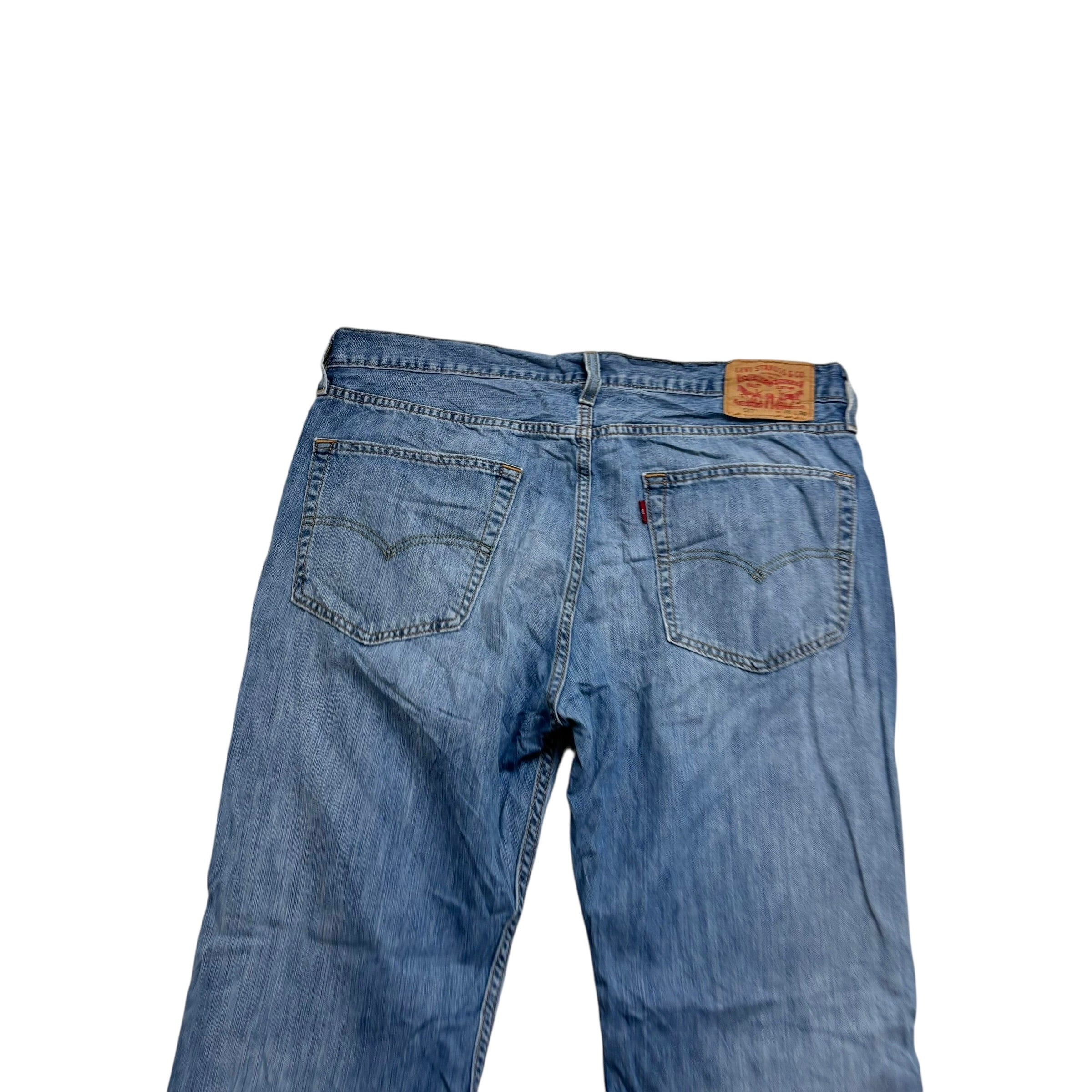 Levis 527 Jeans W36 L30 Mens Mid Blue Slim Bootcut Fit Denim (E)