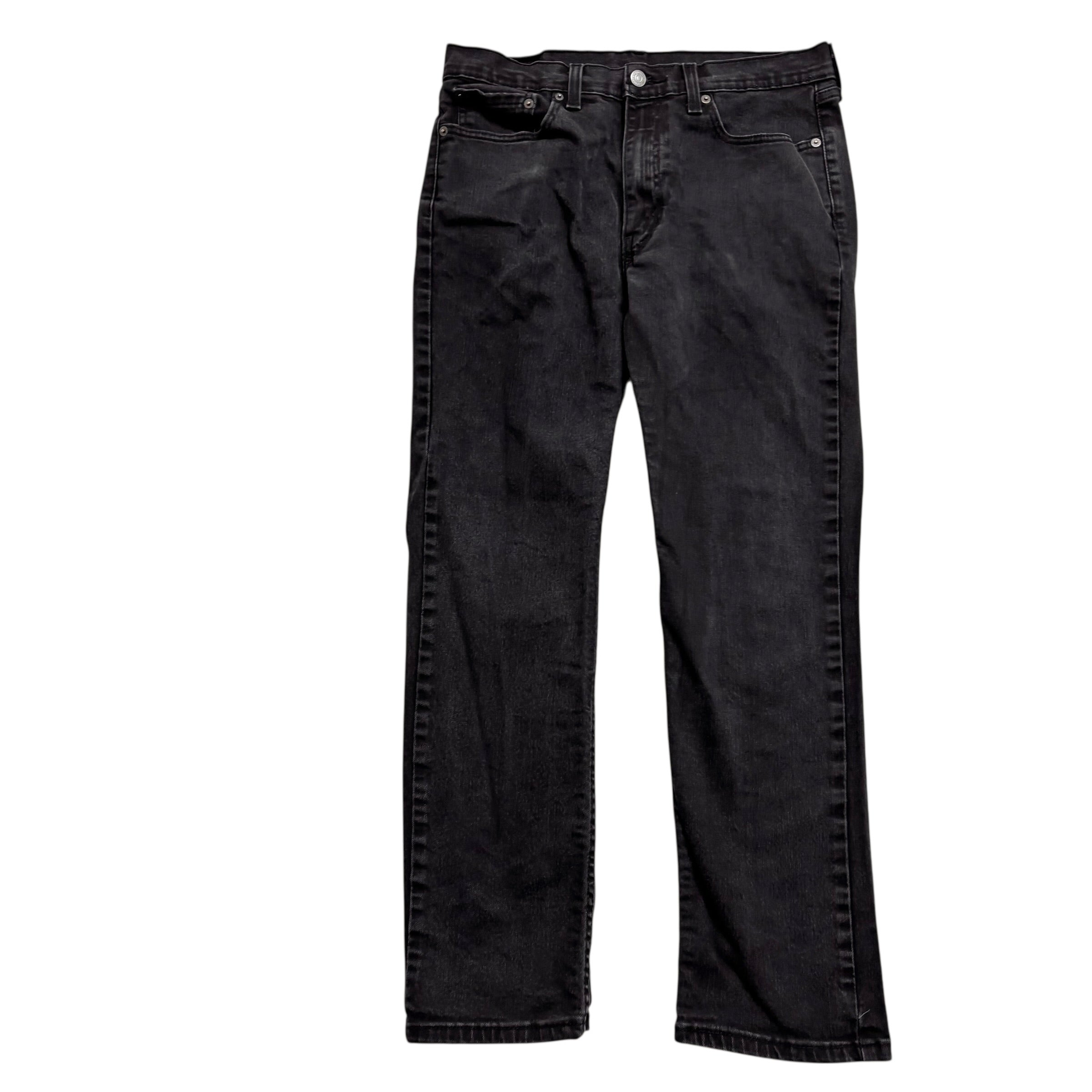 Levis Jeans W32 L28 Mens Black Slim Straight Fit Stretch Denim