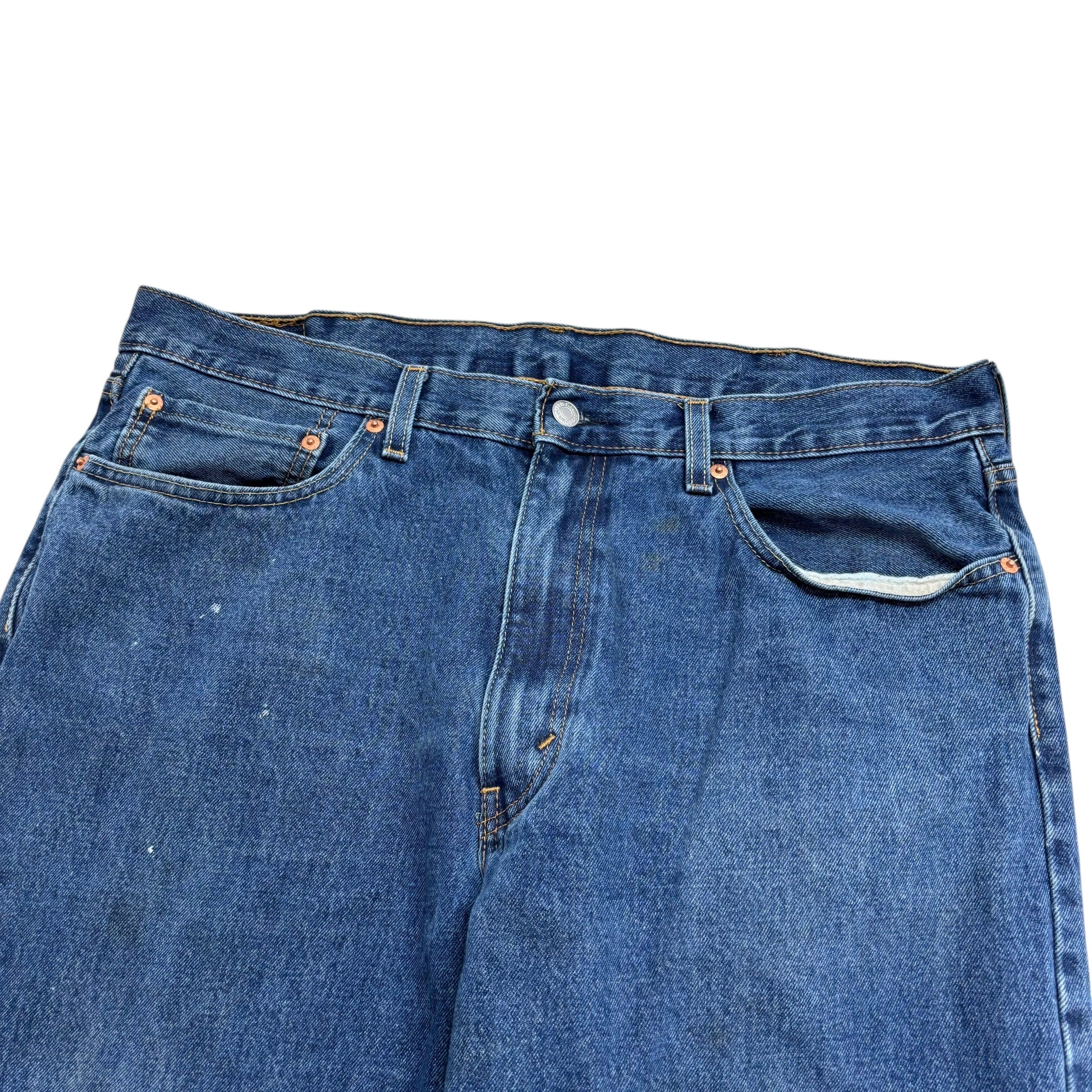 Levis 550 Jeans W38 L32 Mens Mid Blue Baggy Relaxed Straight Fit Denim (F)