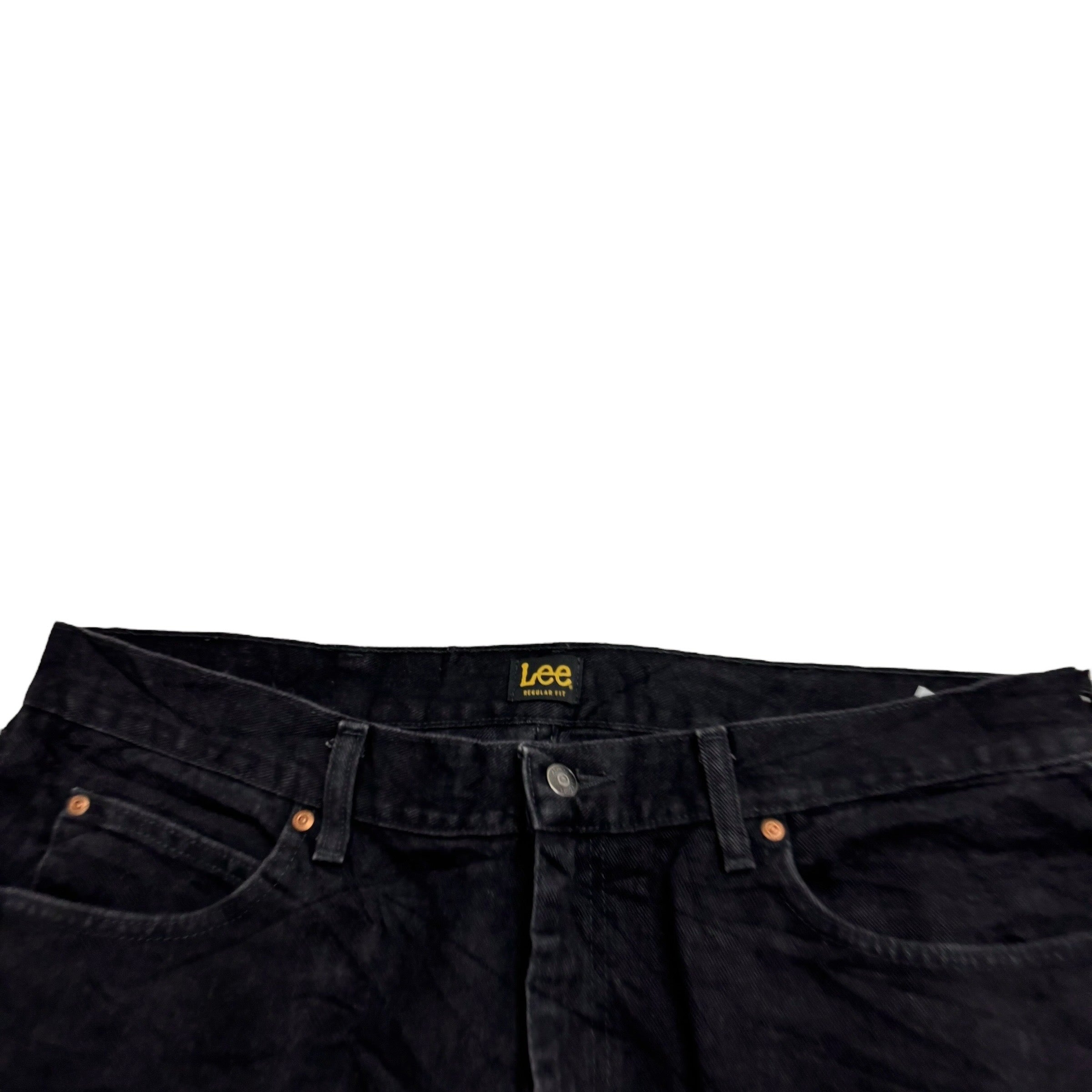 Lee Jeans W40 L29 Mens Black Regular Straight Fit Denim (E)