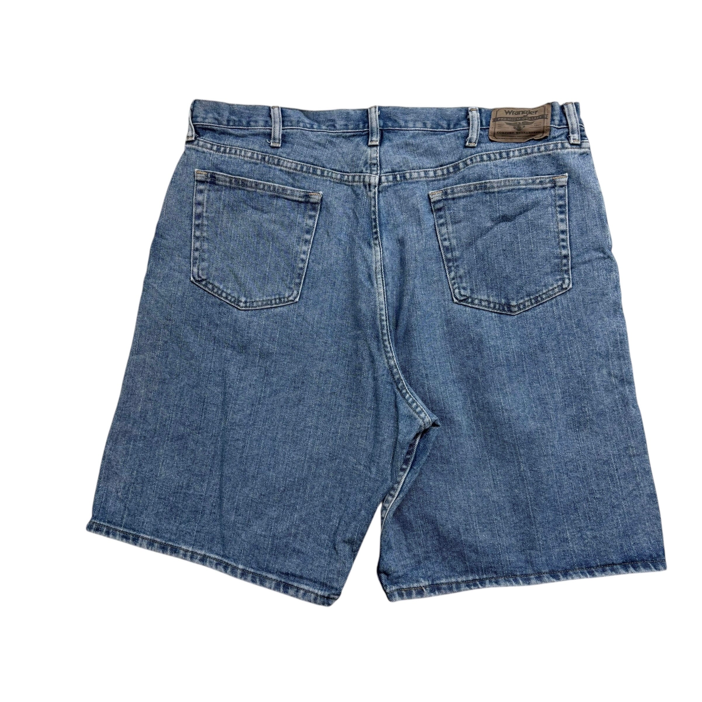 Wrangler Baggy Jorts W40 Mens Denim Shorts Mid Blue Relaxed Fit (E)