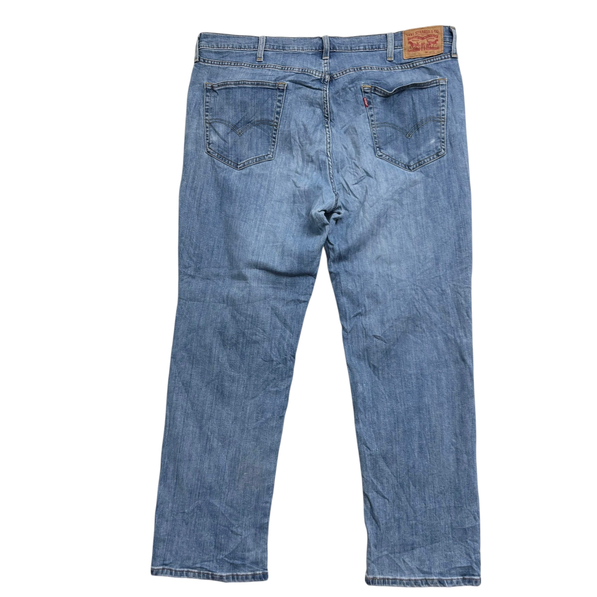 Levis 541 Jeans W40 L30 Mens Mid Blue Athletic Tapered Fit Stretch Denim