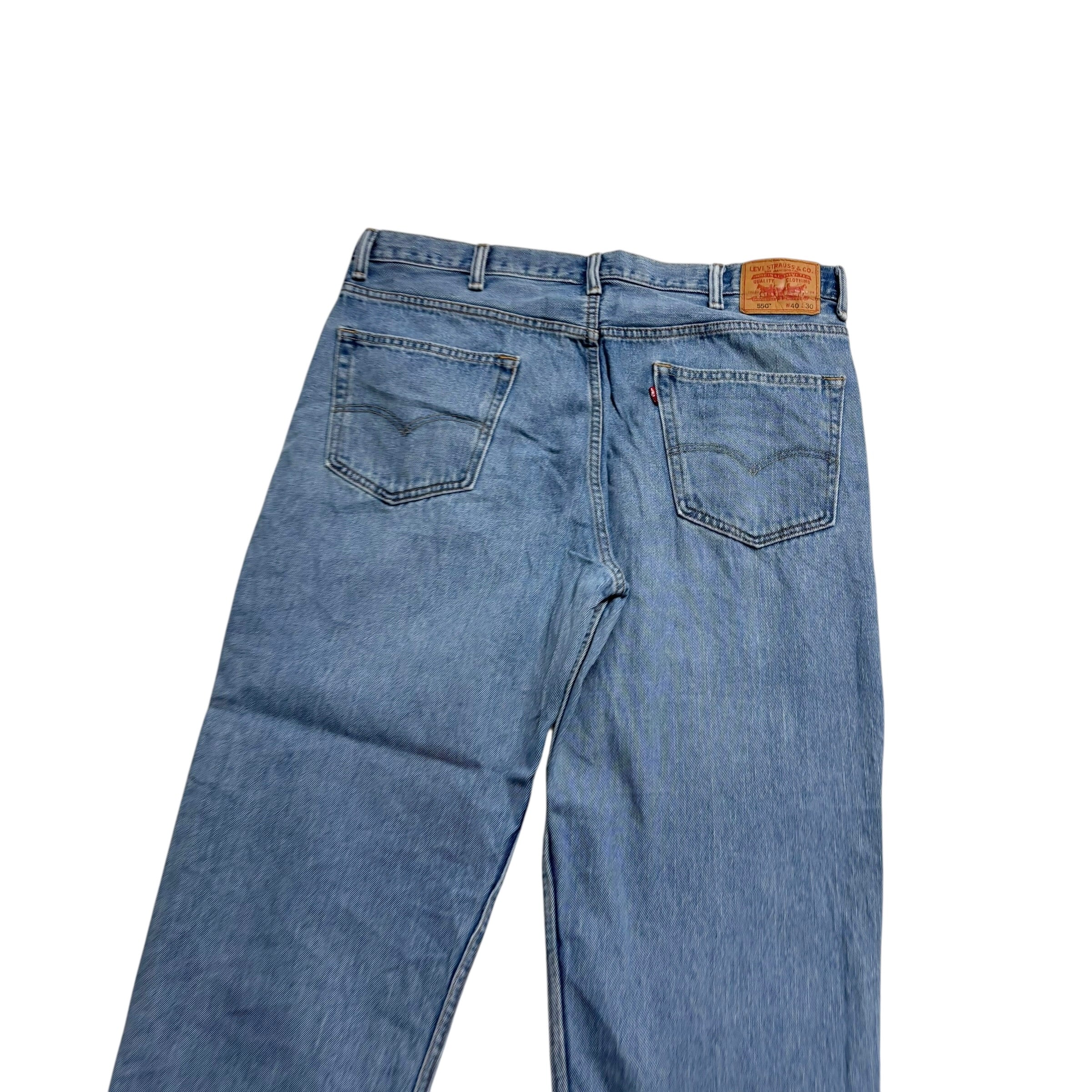 Levis 550 Jeans W40 L30 Mens Light Blue Baggy Relaxed Straight Fit Vintage (E)