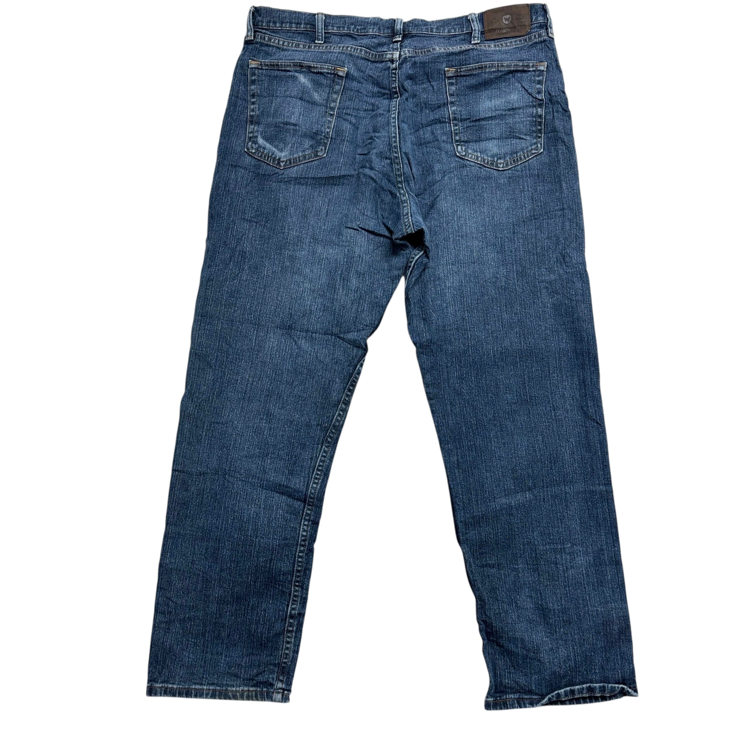 Wrangler Jeans W38 L30 Mens Dark Blue Relaxed Straight Fit Stretch Denim