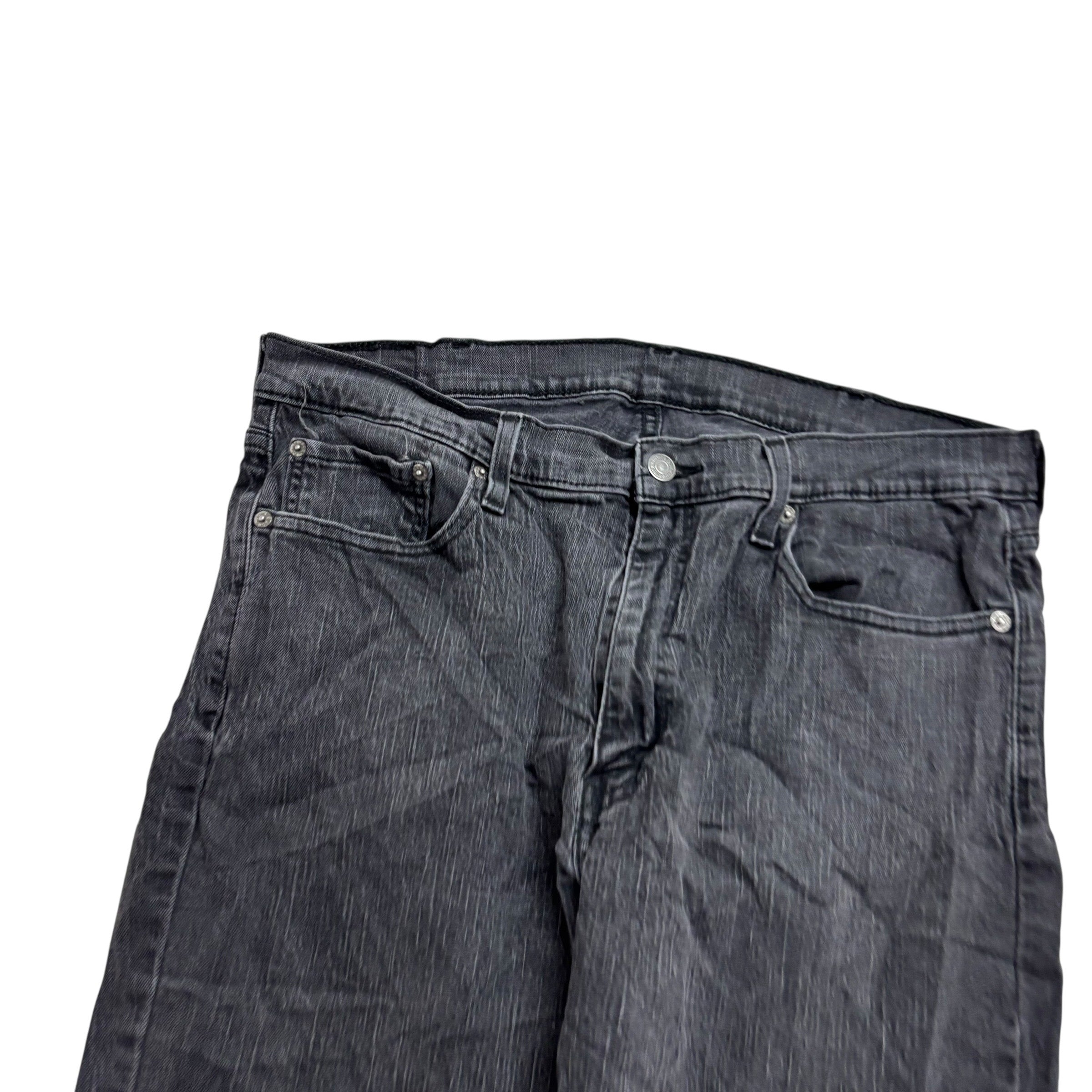 Levis 514 Jeans W36 L29 Mens Black Regular Straight Fit Stretch Denim (F)