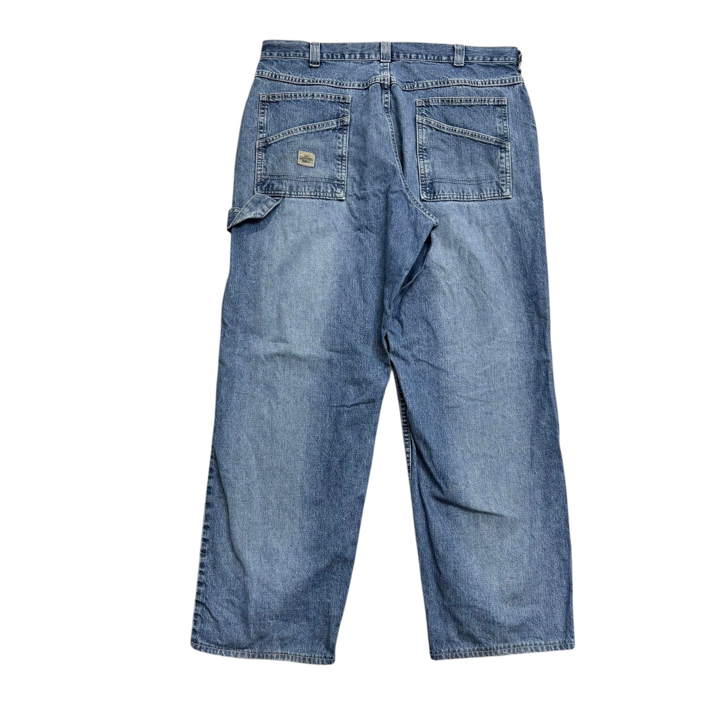 Lee Carpenter Jeans W36 L30 Mens Mid Blue Baggy Relaxed Fit Vintage Denim