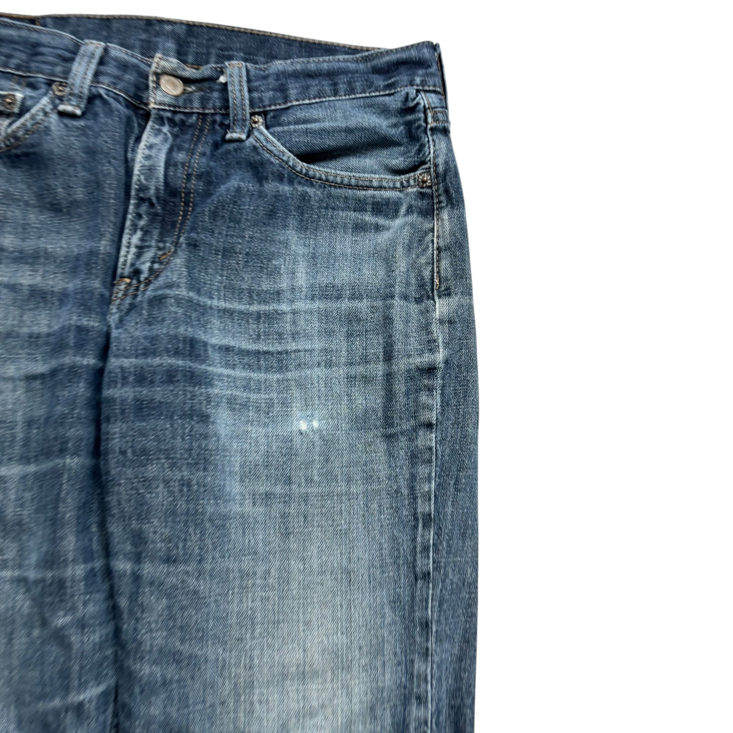 Levis 514 Jeans W32 L32 Mens Dark Blue Regular Straight Fit Denim (F)