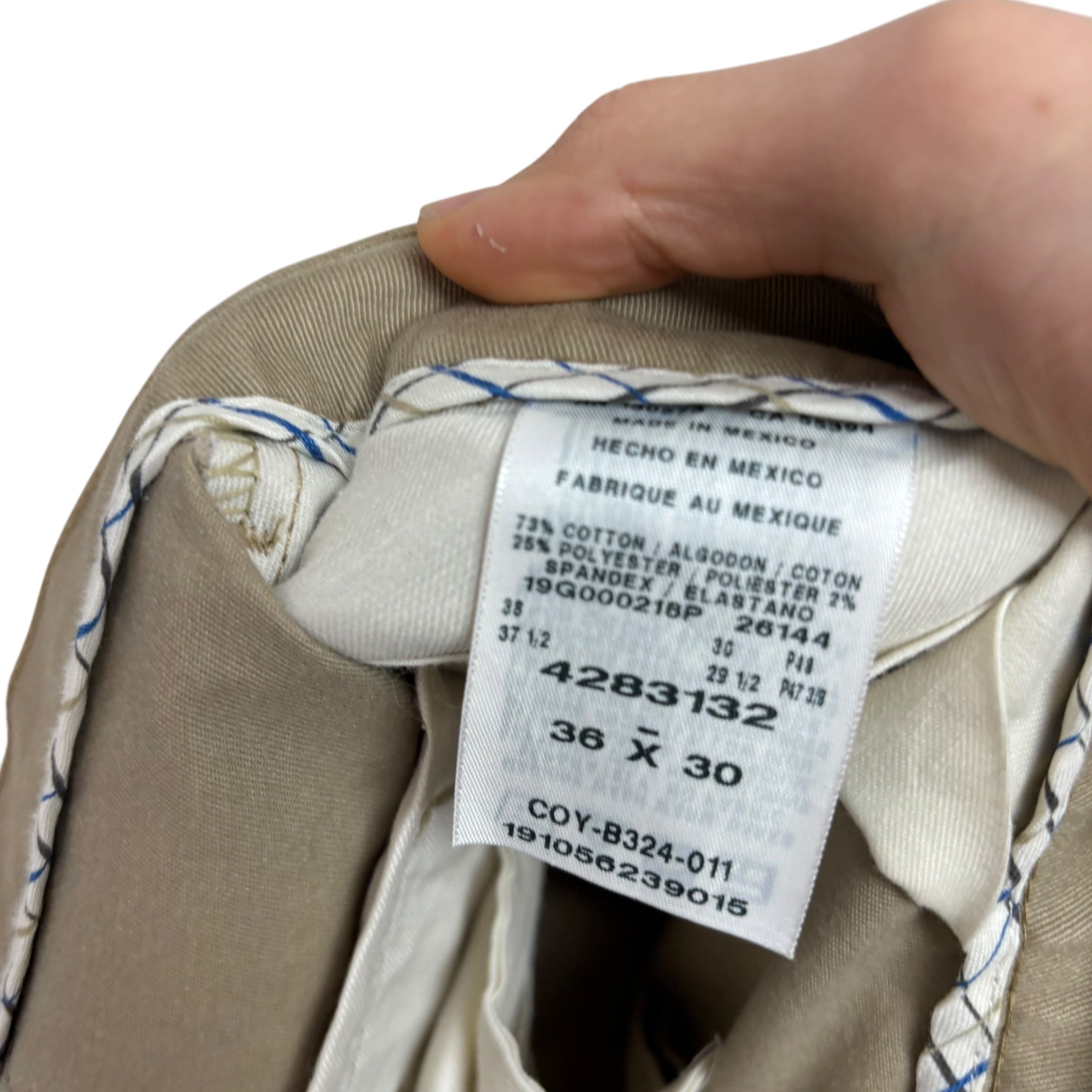 Lee Trousers W36 L30 Mens Beige Khaki Relaxed Fit Total Freedom Pants (E)
