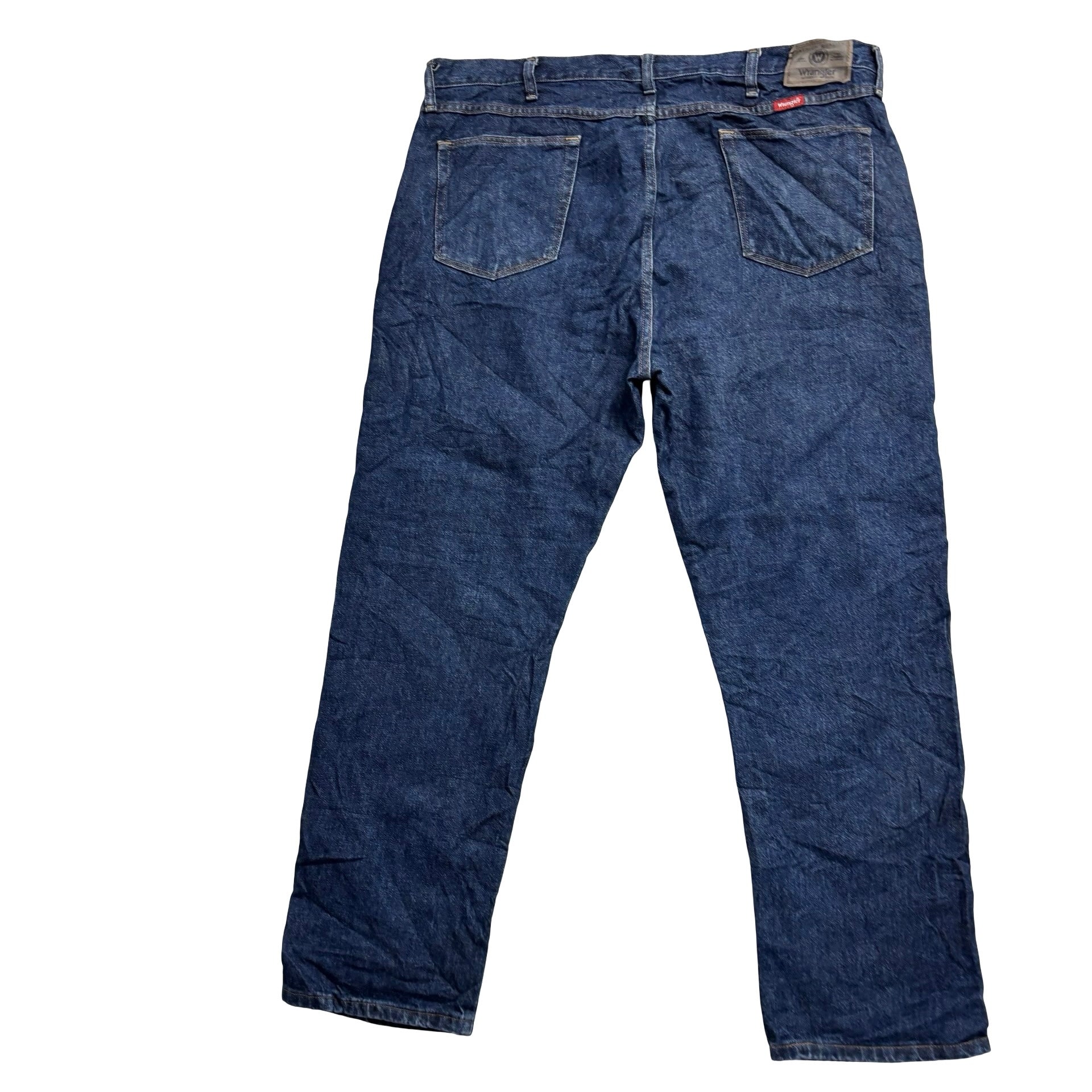 Wrangler Jeans W42 L30 Mens Dark Blue Regular Straight Fit Vintage Denim (E)