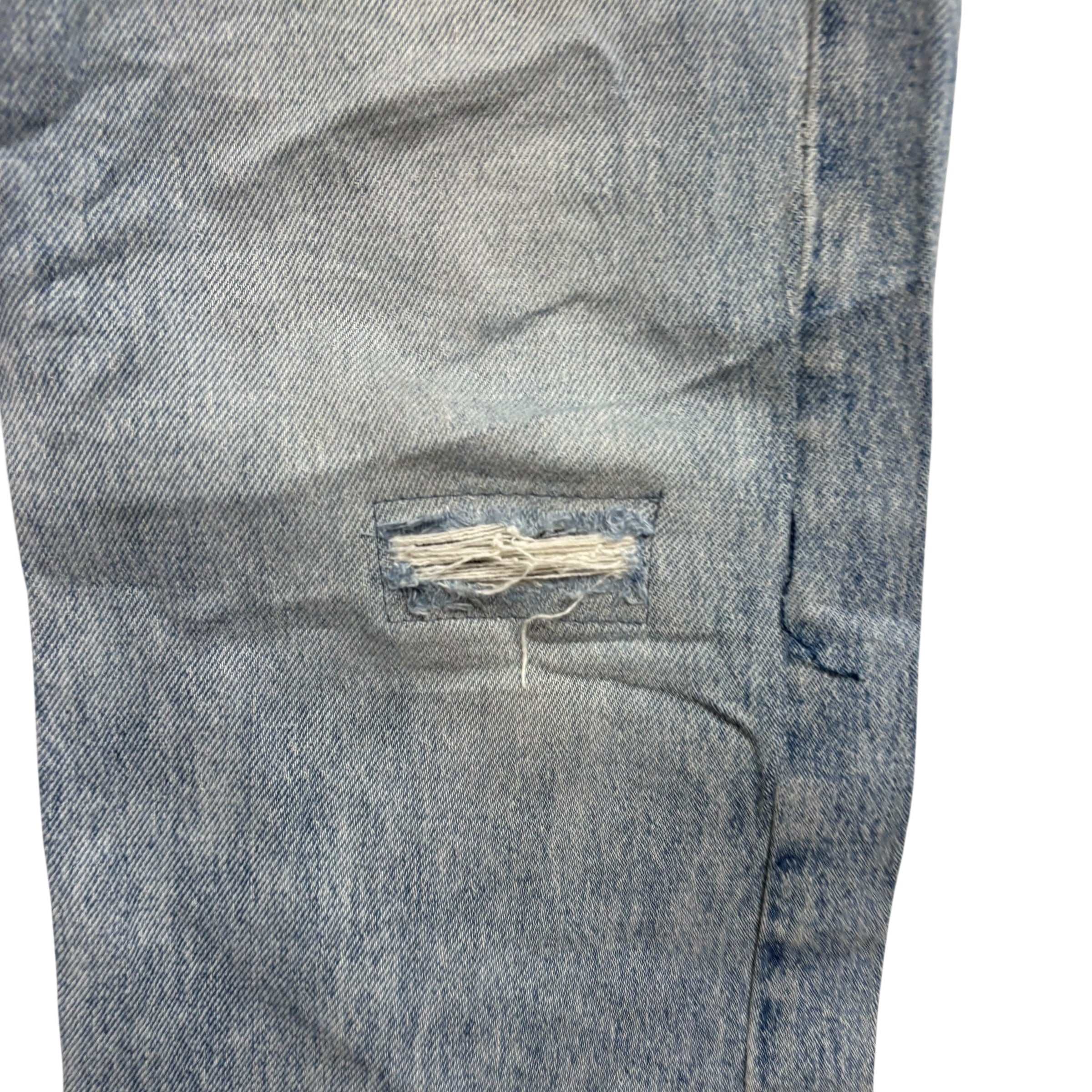 Levis 514 Jeans W32 L32 Mens Light Blue Regular Straight Fit Stretch Distressed