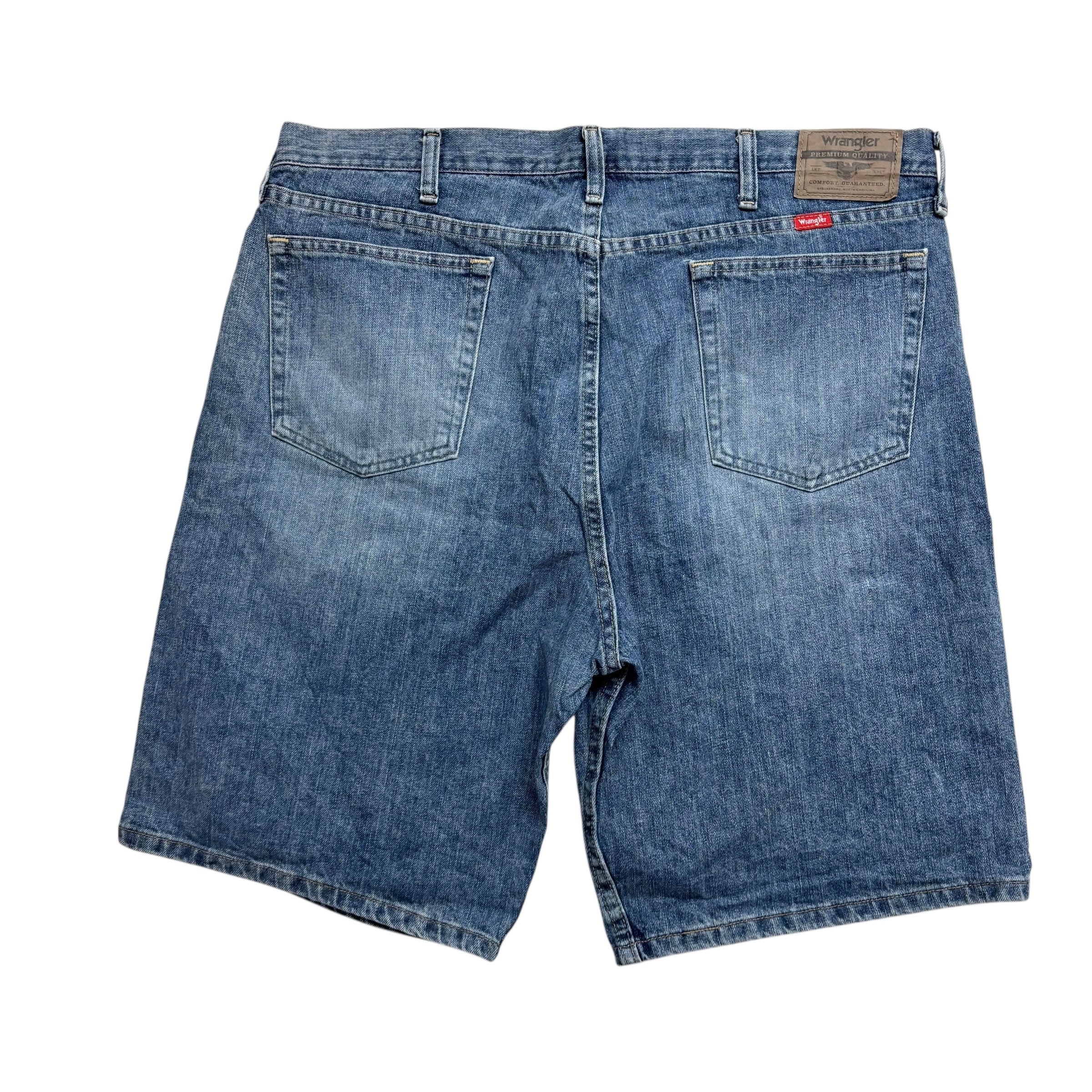 Wrangler Baggy Jorts W38 Mens Denim Shorts Mid Blue Relaxed Fit (E)
