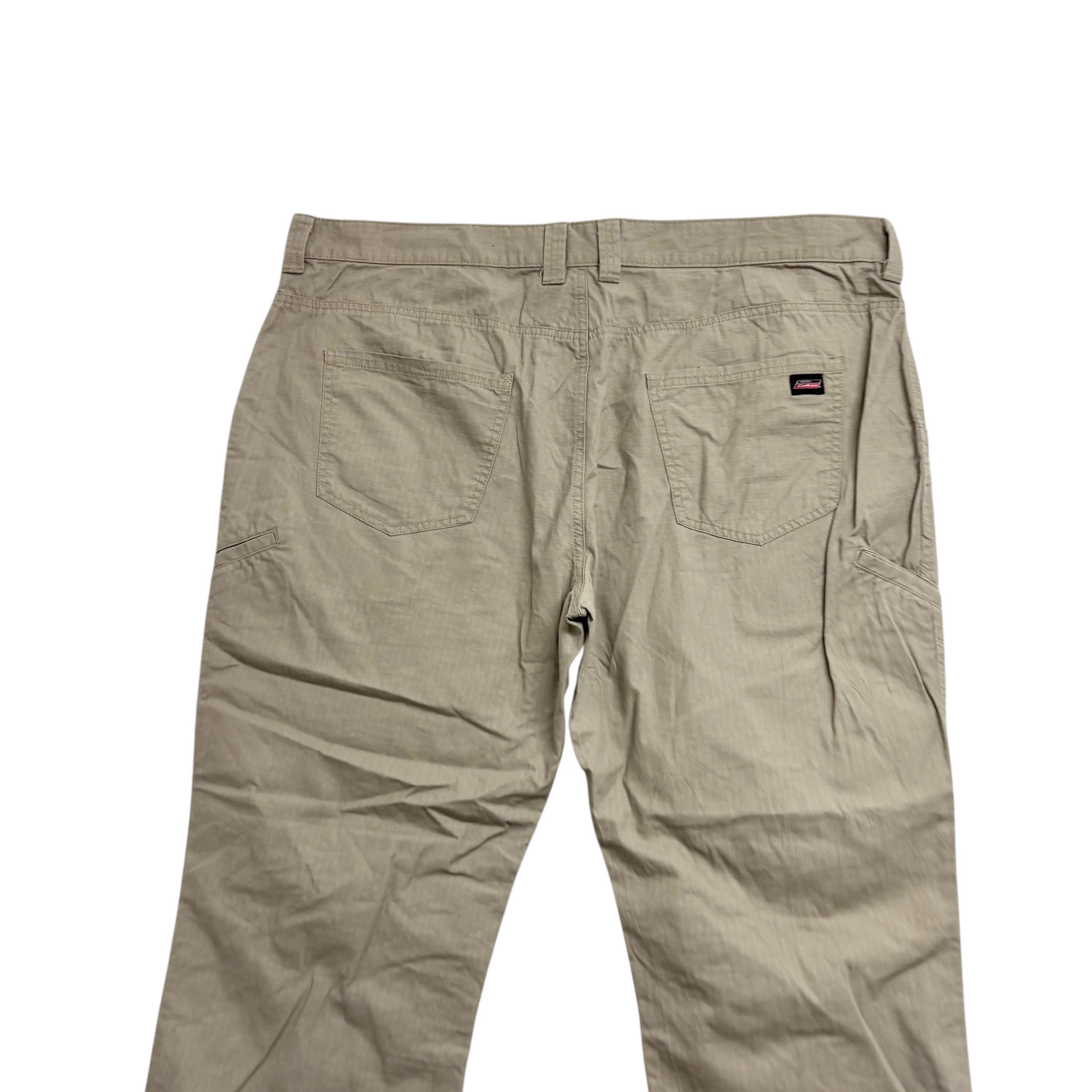 Dickies Carpenter Pants W42 L32 Mens Beige Relaxed Straight Trousers (E)