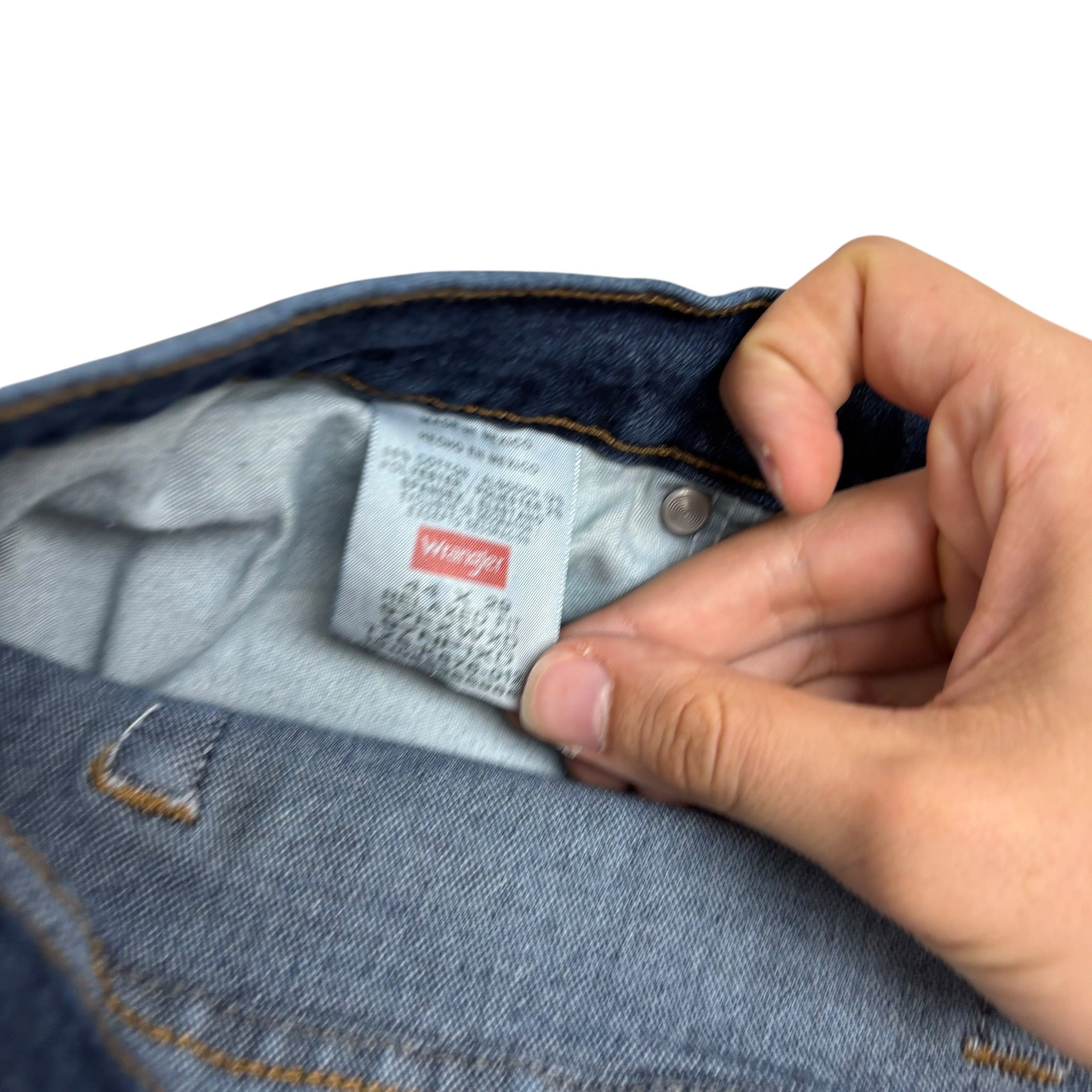 Wrangler Jeans W44 L29 Mens Dark Blue Relaxed Straight Fit Stretch Denim (F)