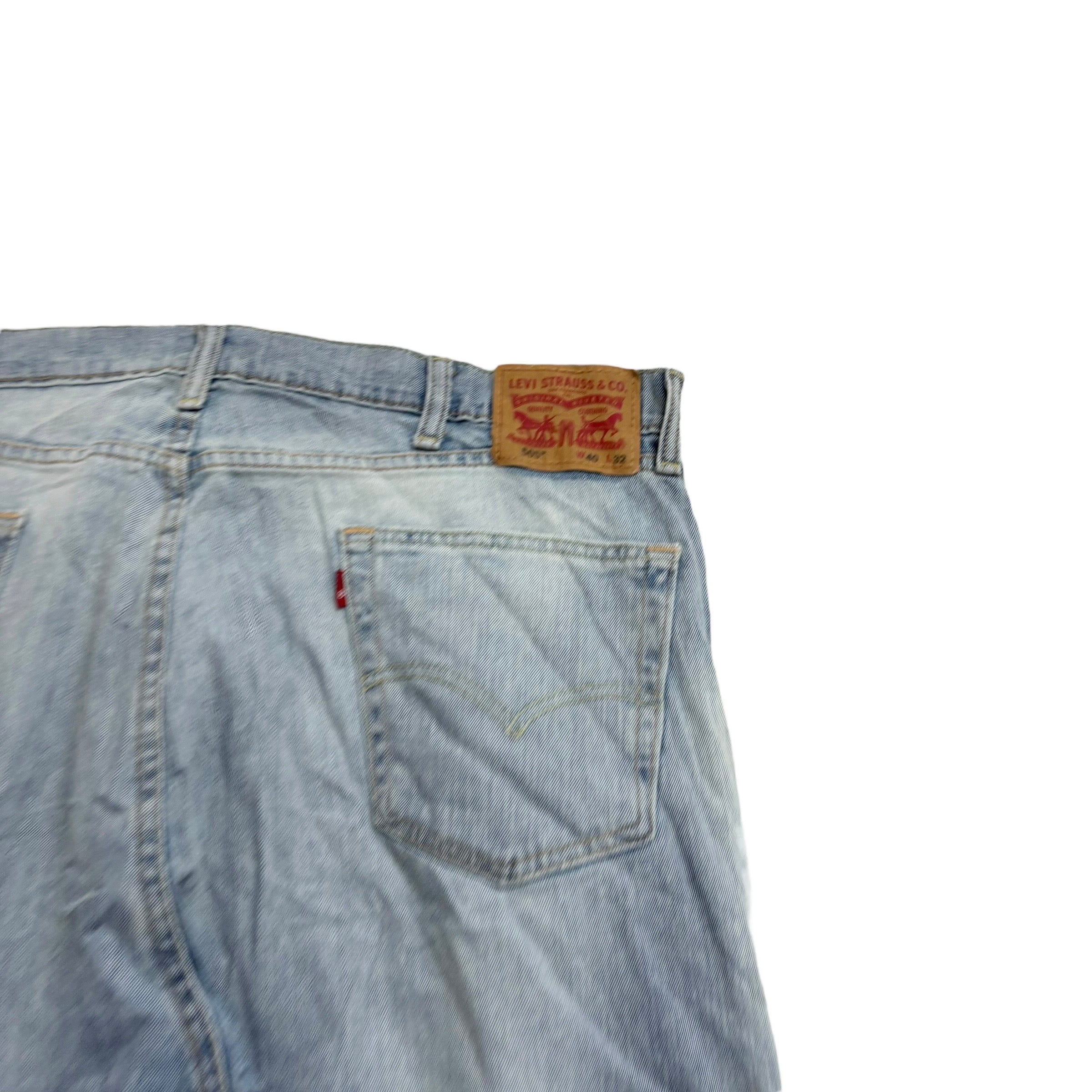 Levis 505 Jeans W40 L32 Mens Light Blue Regular Straight Fit Denim