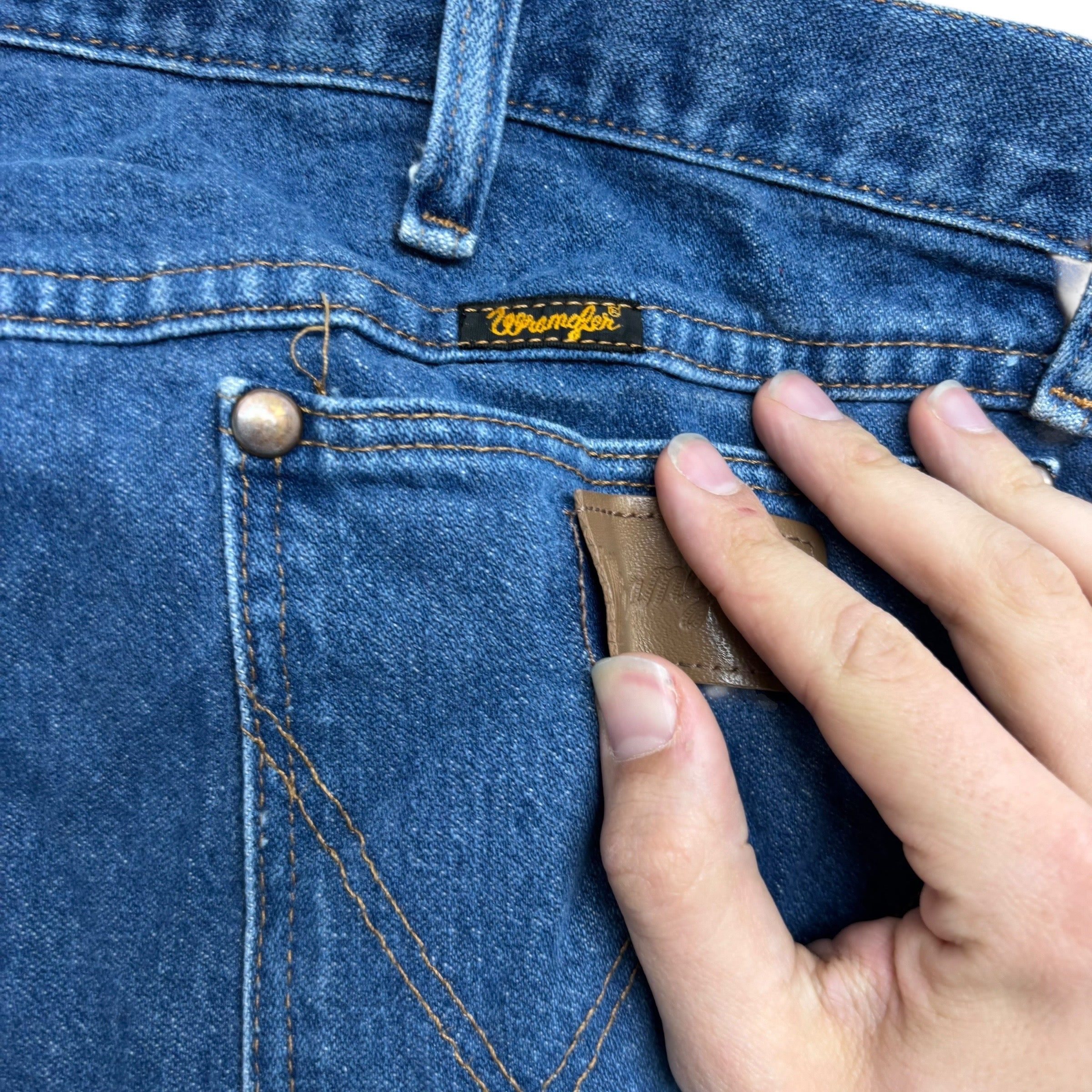 Wrangler Jeans Cowboy Cut W42 L34 Mens Mid Blue 13MWZ Original Fit Denim