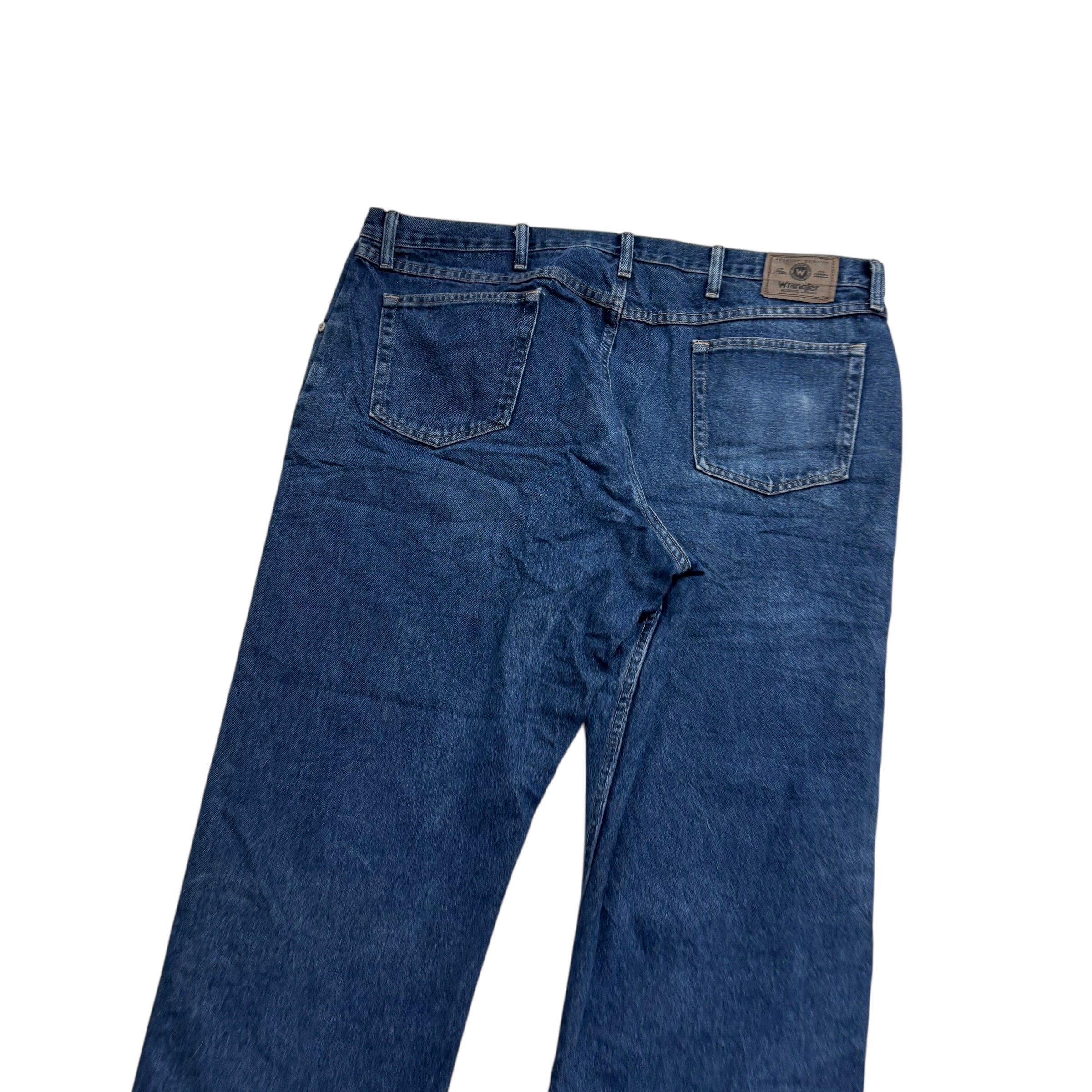 Wrangler Jeans W44 L30 Mens Mid Blue Relaxed Straight Fit Baggy Denim