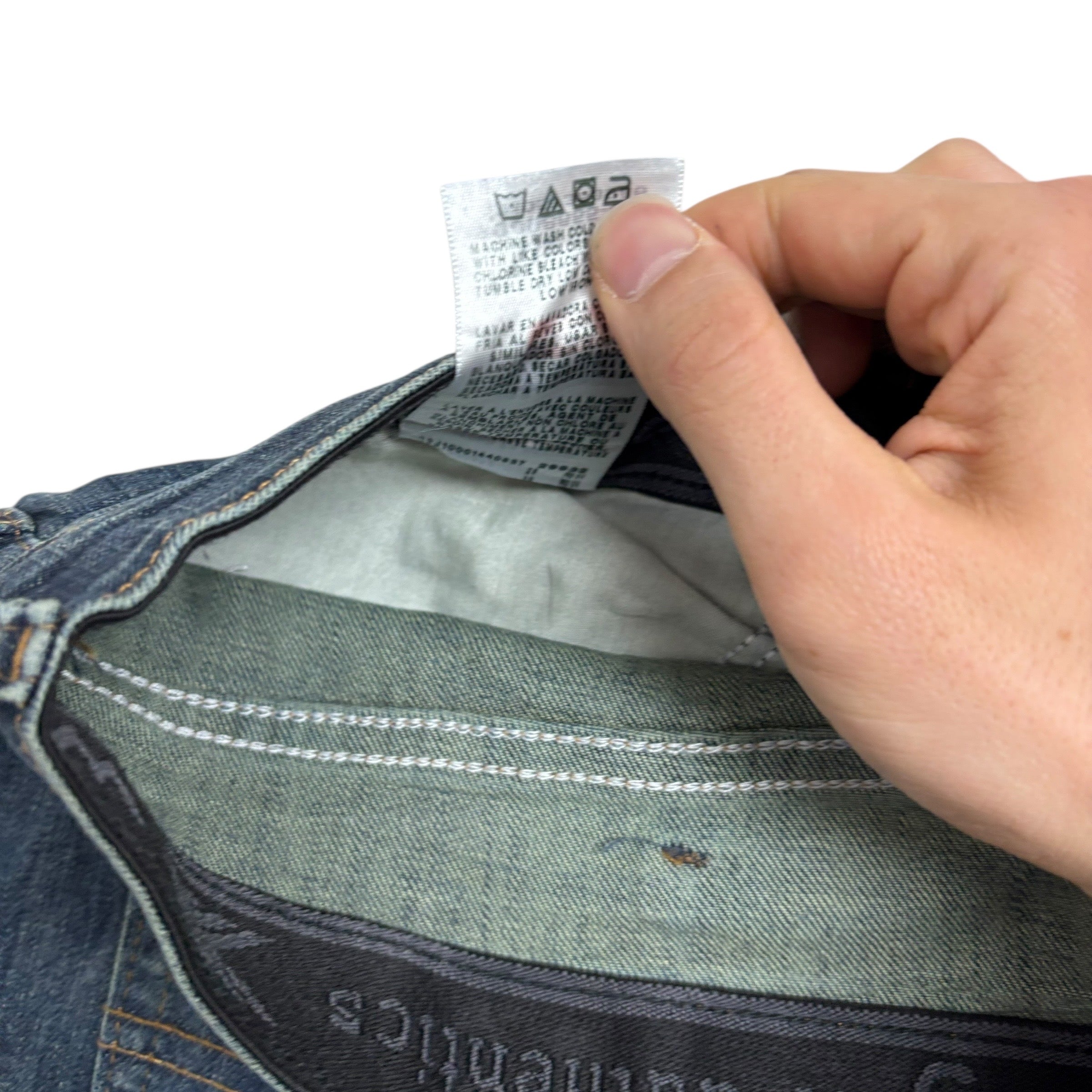 Wrangler Jeans W44 L29 Mens Dark Blue Relaxed Straight Fit Stretch Denim (E)