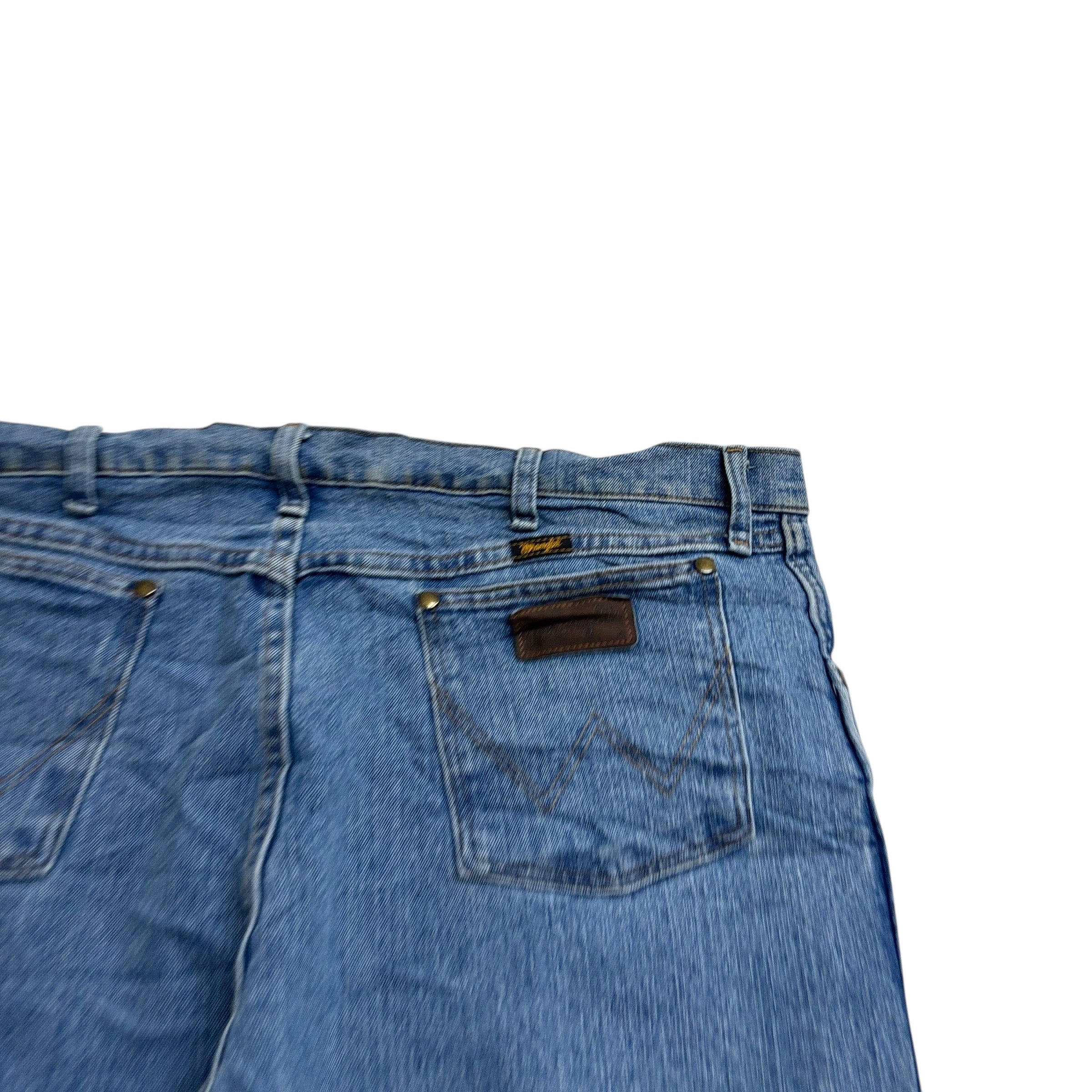 Wrangler Jeans Cowboy Cut W42 L30 Mens Mid Blue Advanced Comfort Regular Stretch