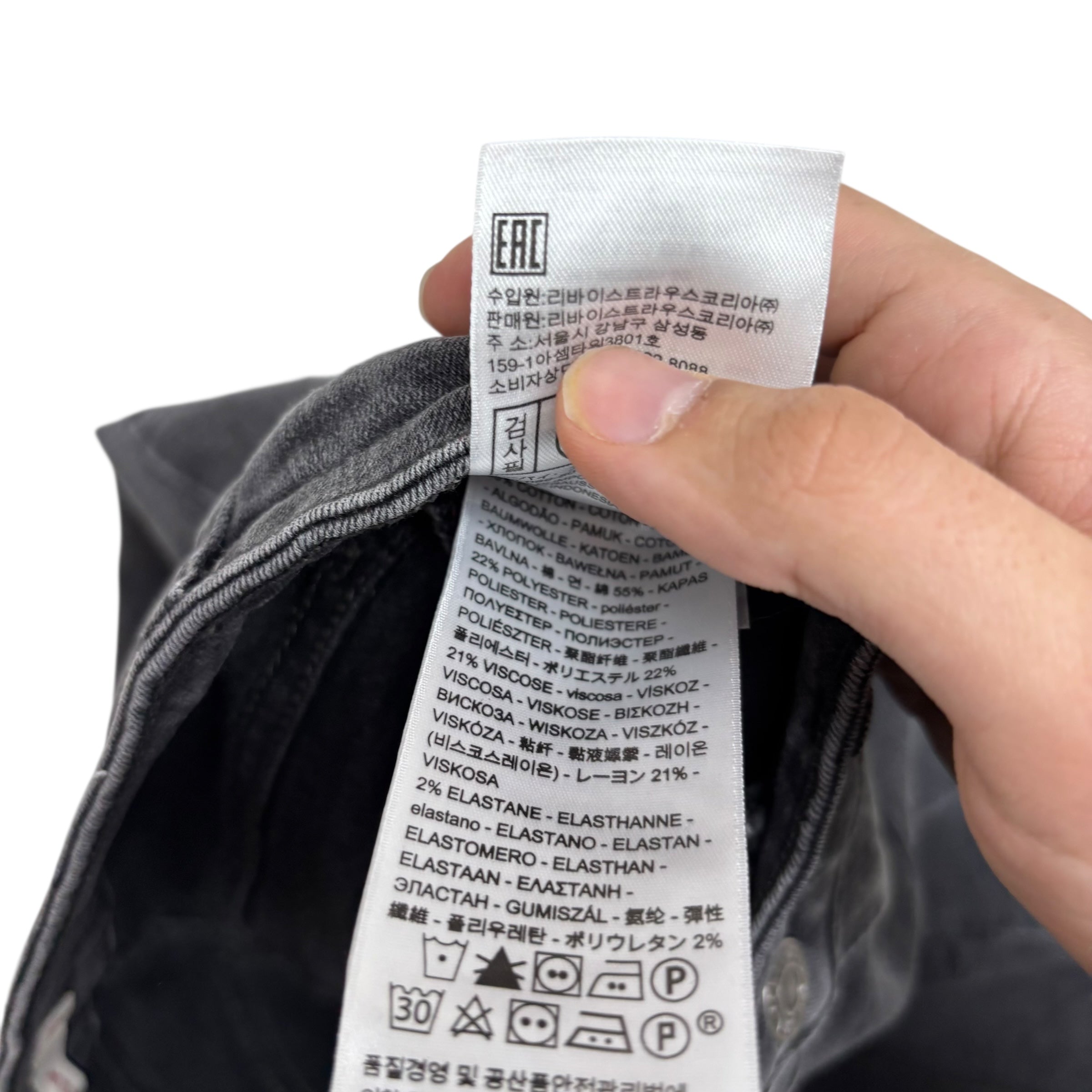 Levis 712 Jeans W28 L32 Womens Slim Fit Grey Stretch Denim (E)