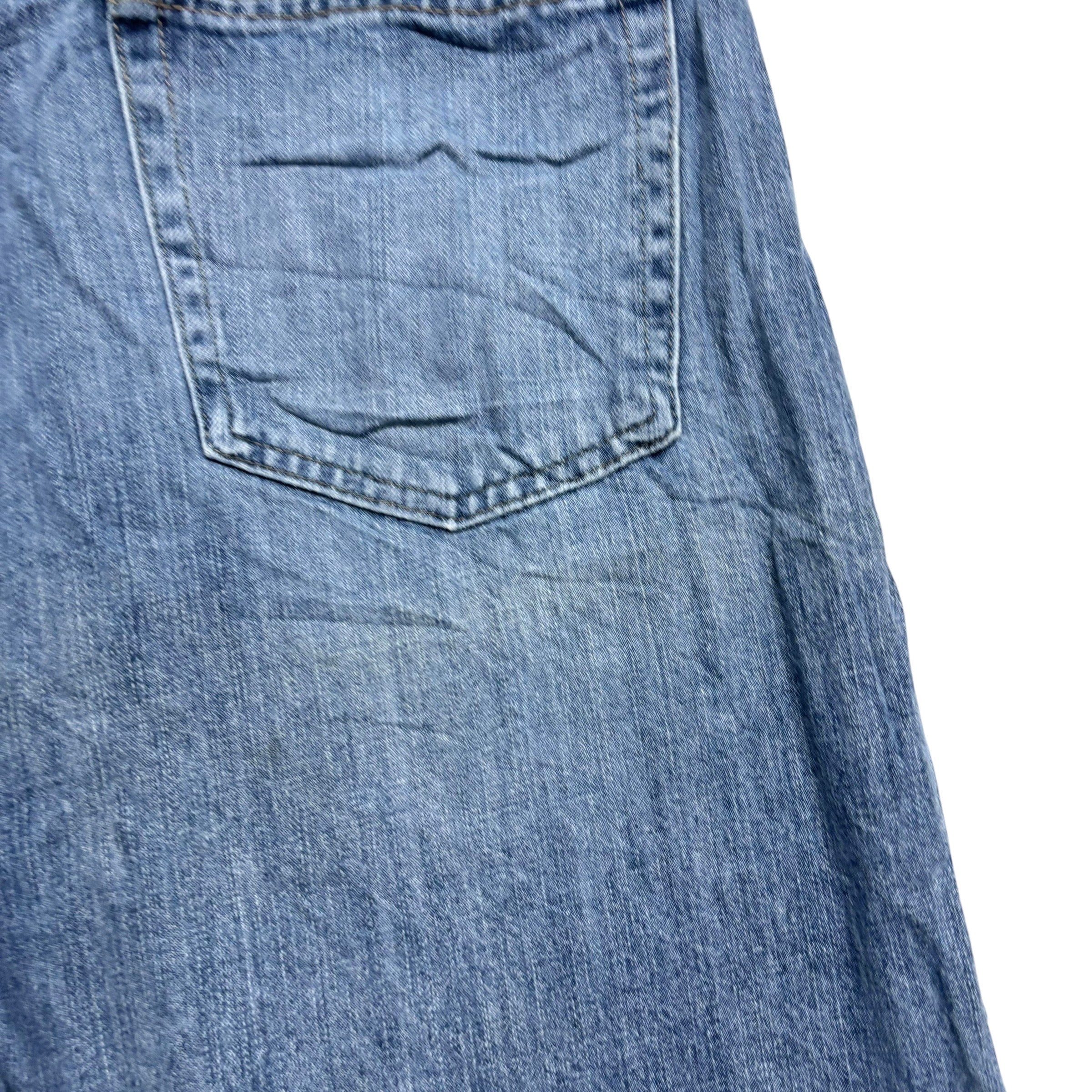 Wrangler Baggy Jorts W42 Mens Denim Shorts Mid Blue Relaxed Fit