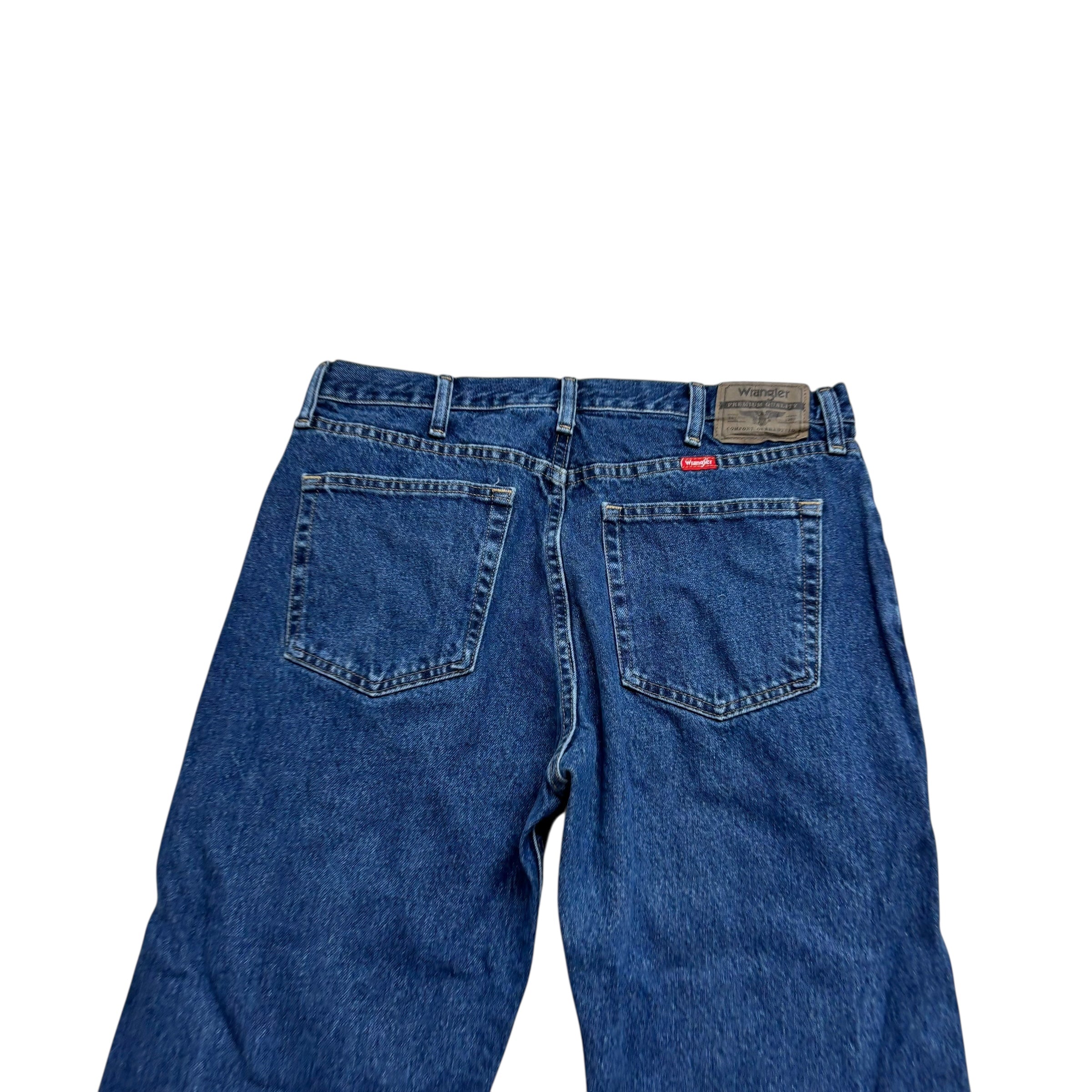 Wrangler Jeans W34 L30 Mens Dark Blue Regular Straight Fit Denim (E)