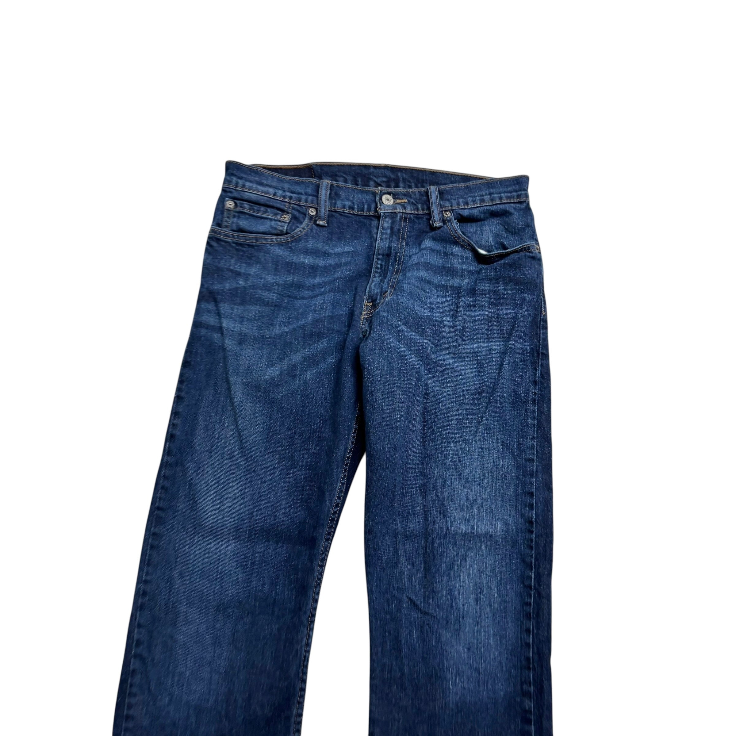 Levis 514 Jeans W32 L30 Mens Dark Blue Regular Straight Fit Stretch Denim