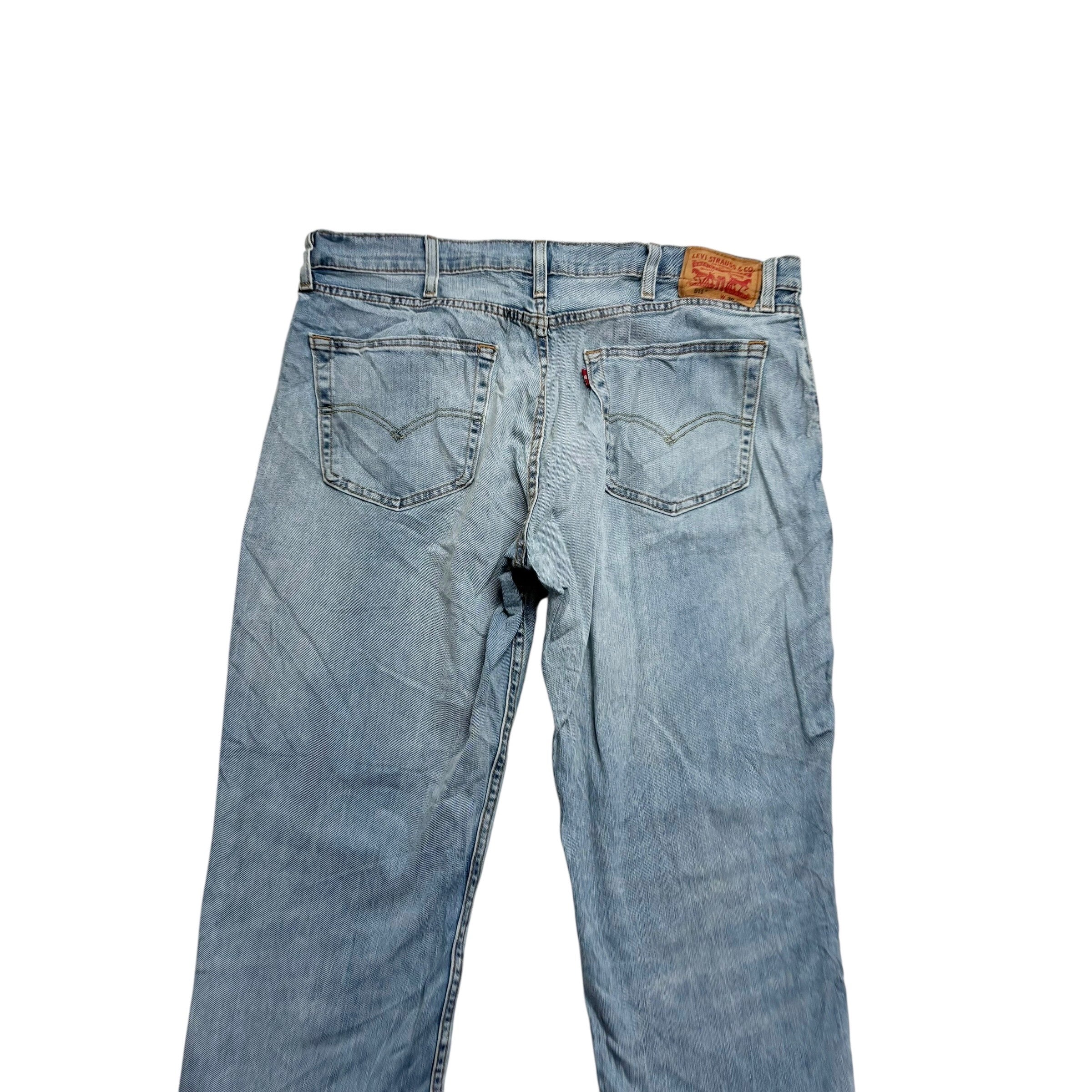 Levis 511 Jeans W38 L30 Mens Light Blue Slim Fit Stretch Denim (E)